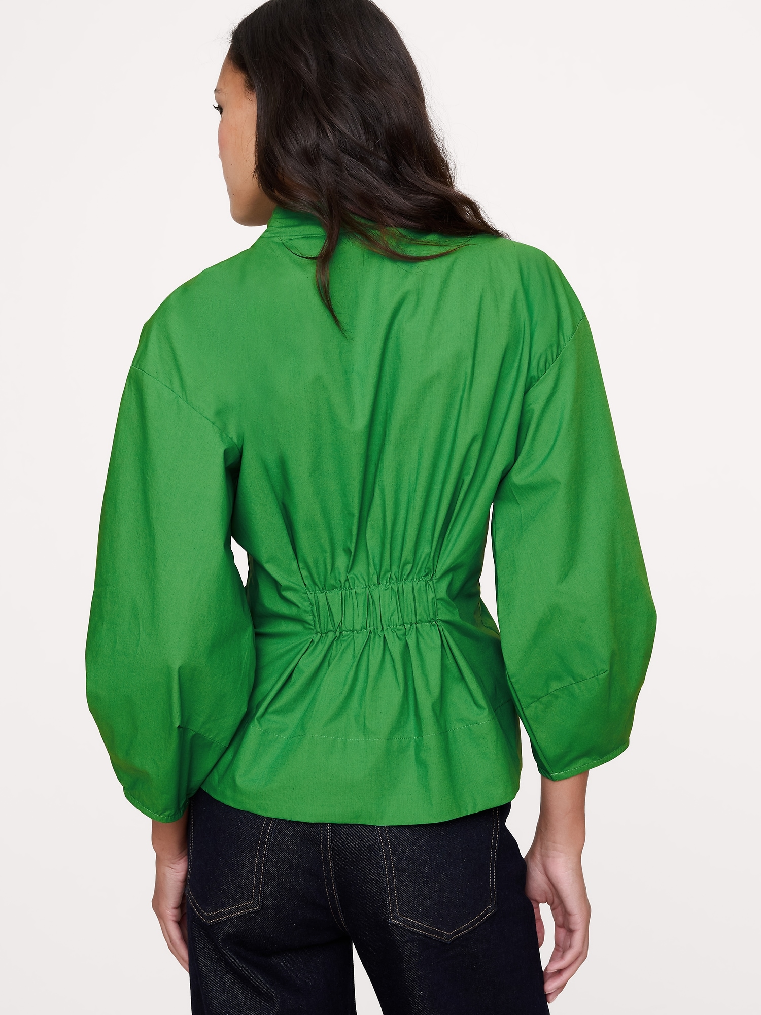 Image number 4 showing, Cotton Poplin Cinched-Waist Shirt