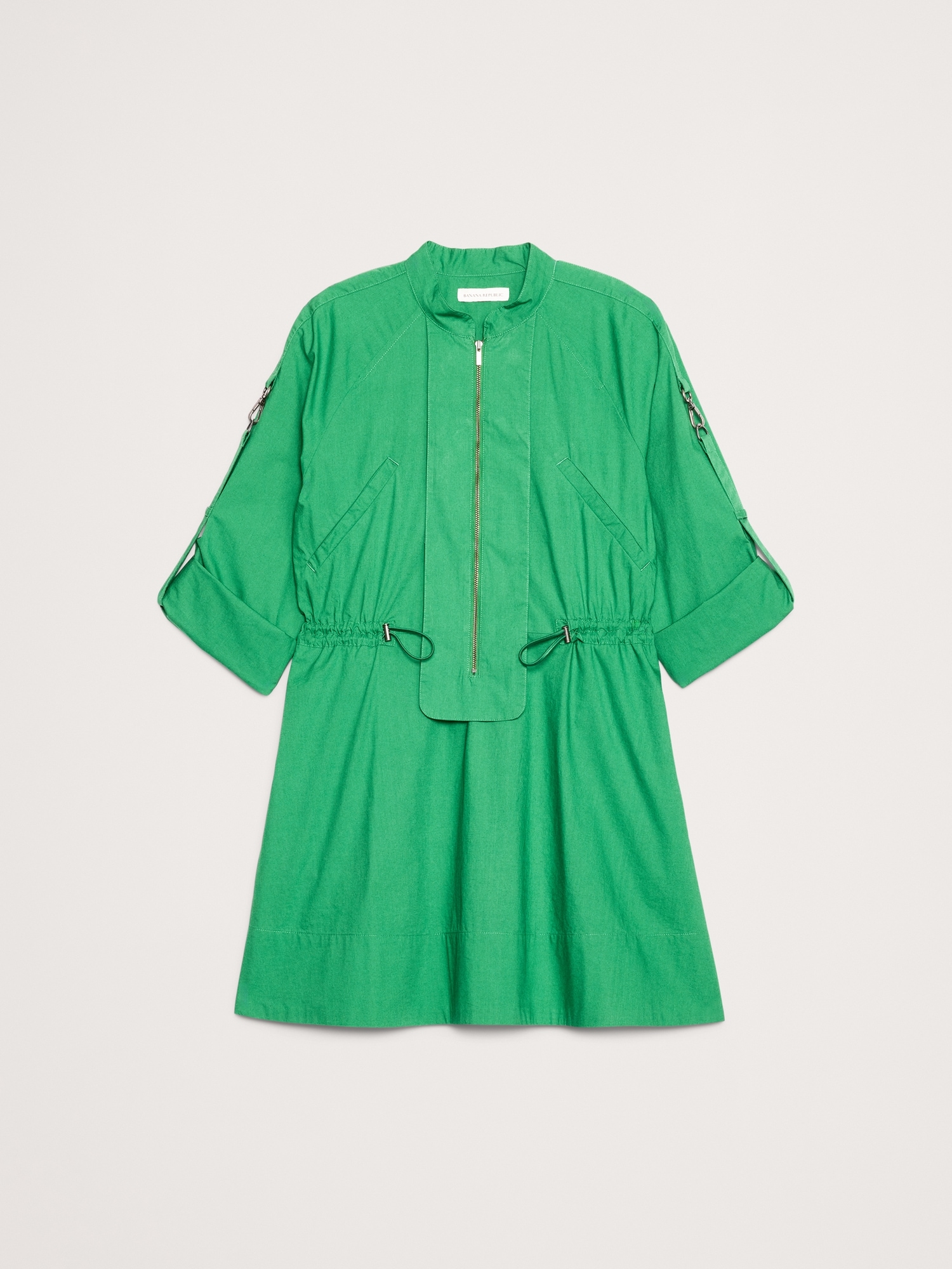 Image number 4 showing, COTTON TWILL UTILITY MINI DRESS