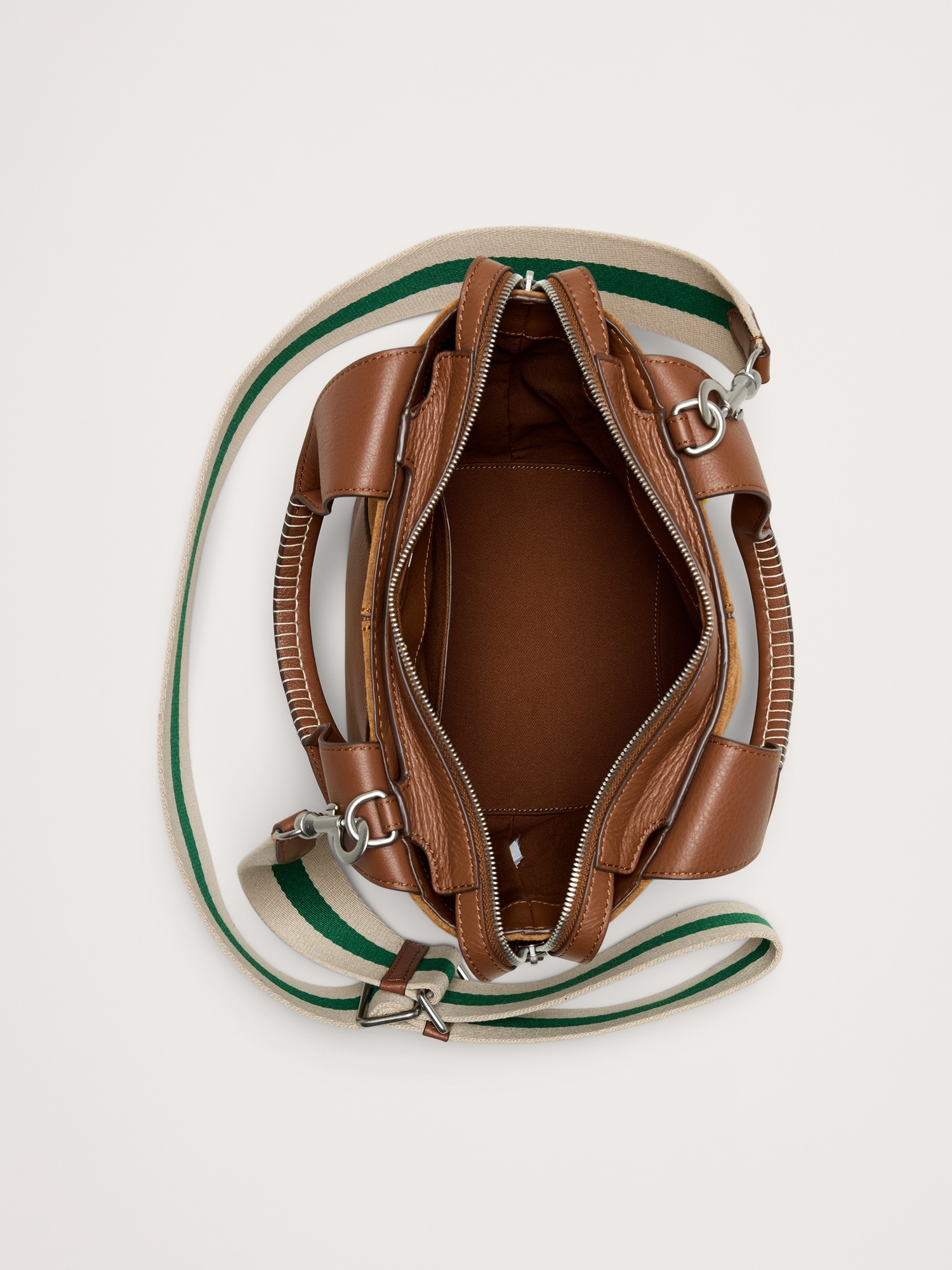 Image number 5 showing, Leather & Suede Mini Zip Tote