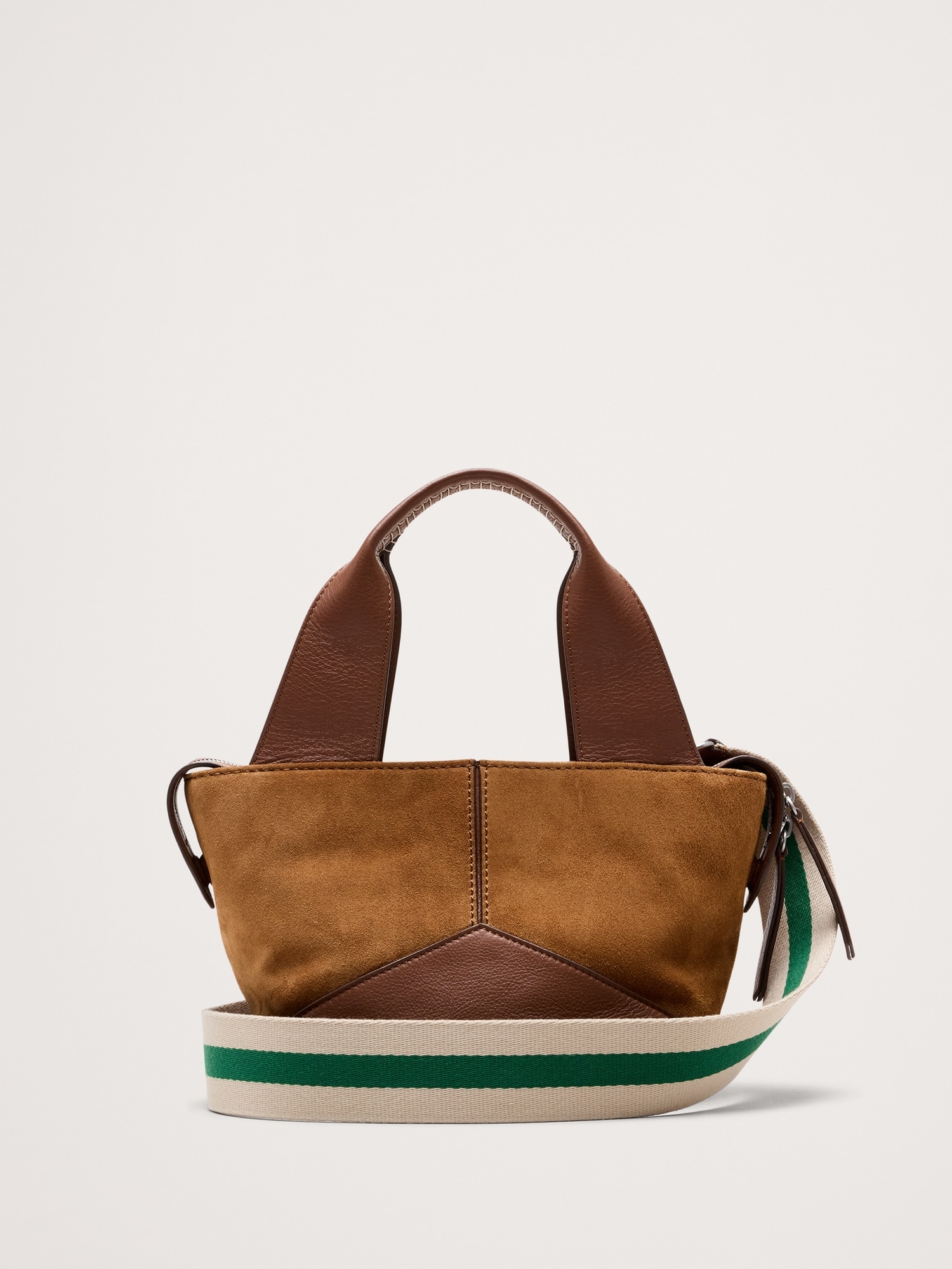 Image number 4 showing, Leather & Suede Mini Zip Tote