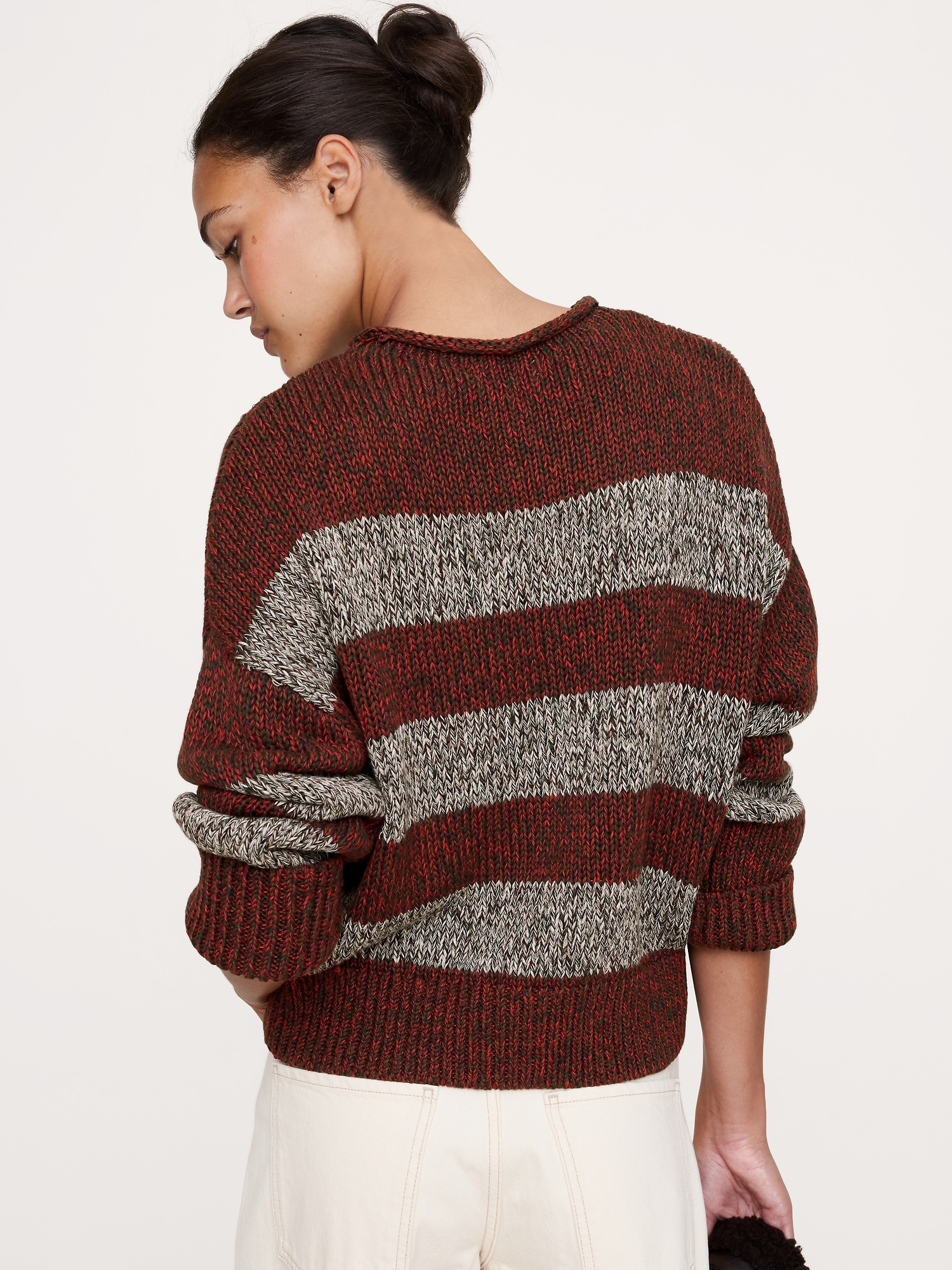 Image number 8 showing, Oversized Cotton Roll-Neck Sweater
