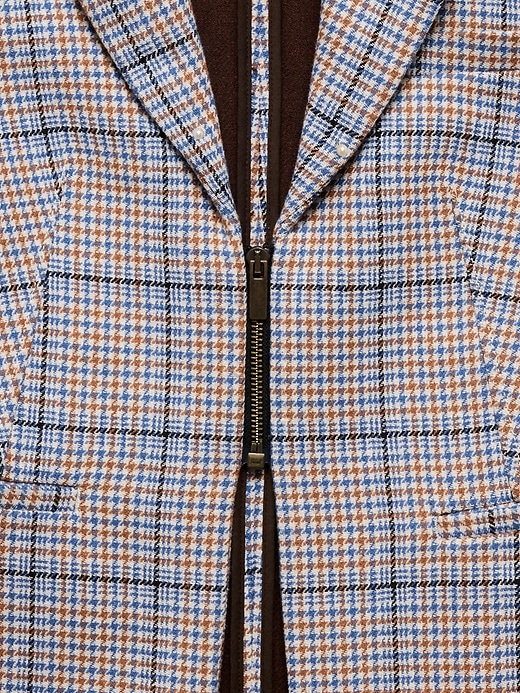Image number 7 showing, Italian Plaid Zip Blazer