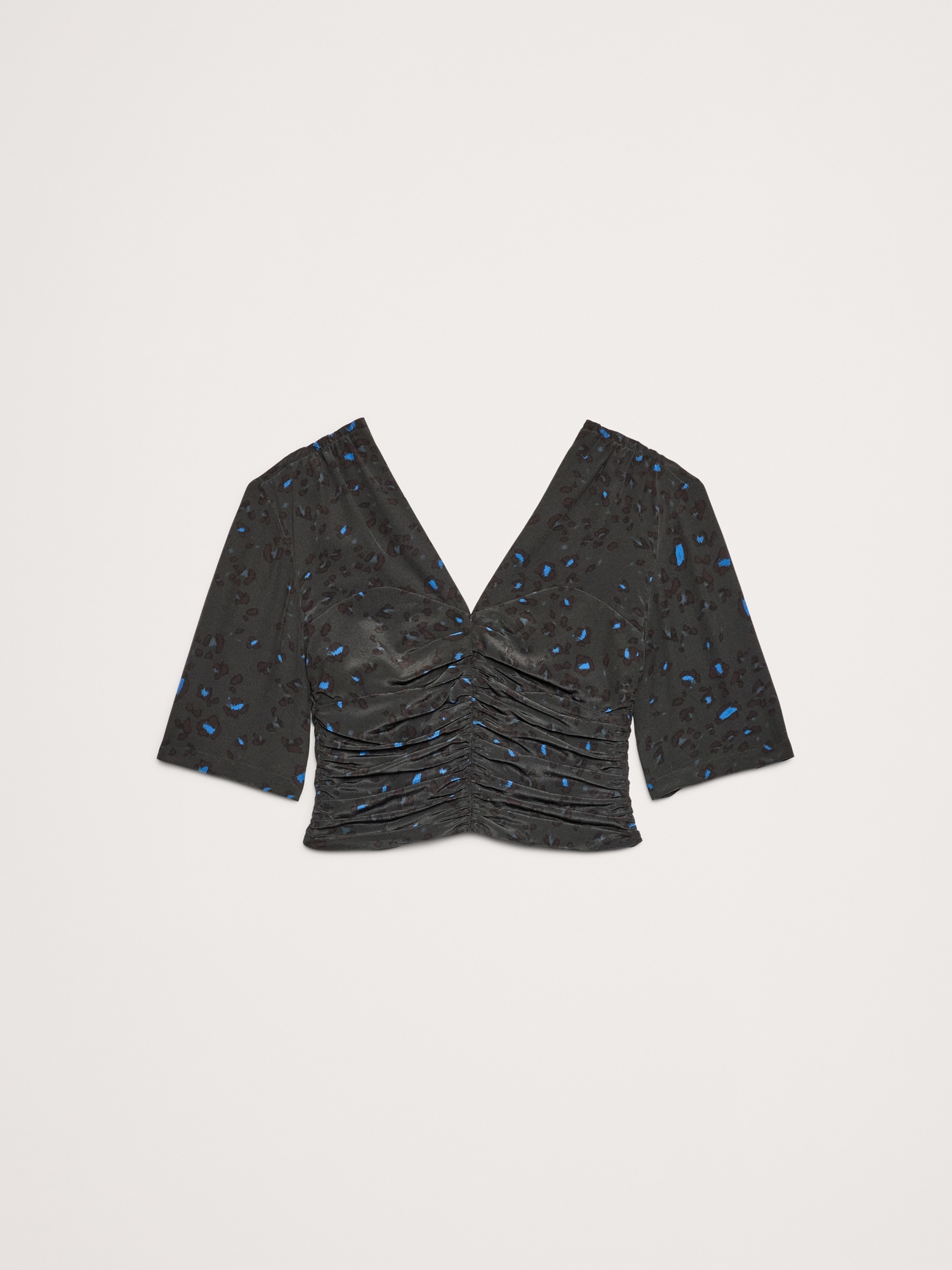 Image number 7 showing, Matte Silk Ruched Top