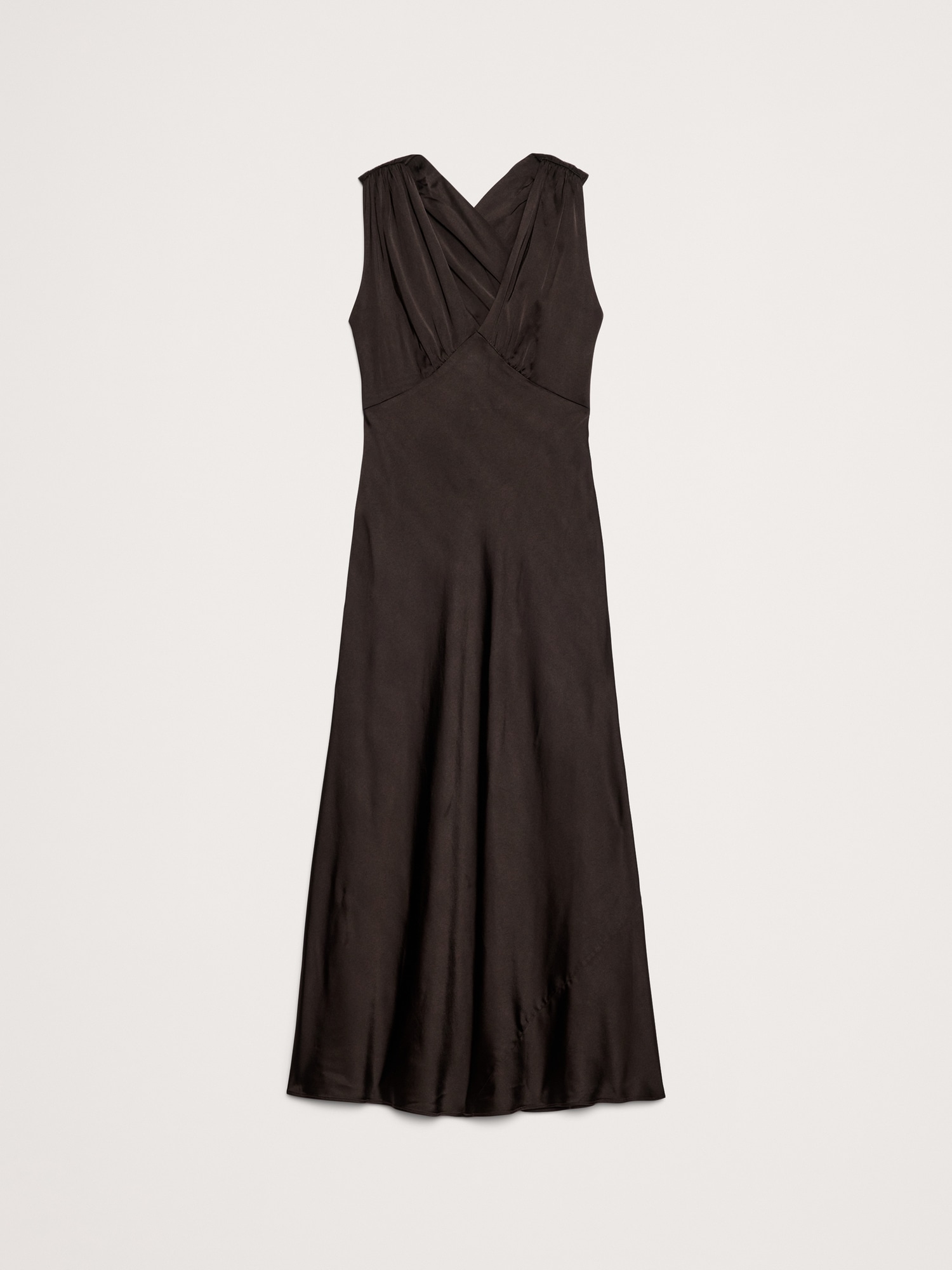 Image number 8 showing, Stretch-Satin Open-Back Maxi Dress