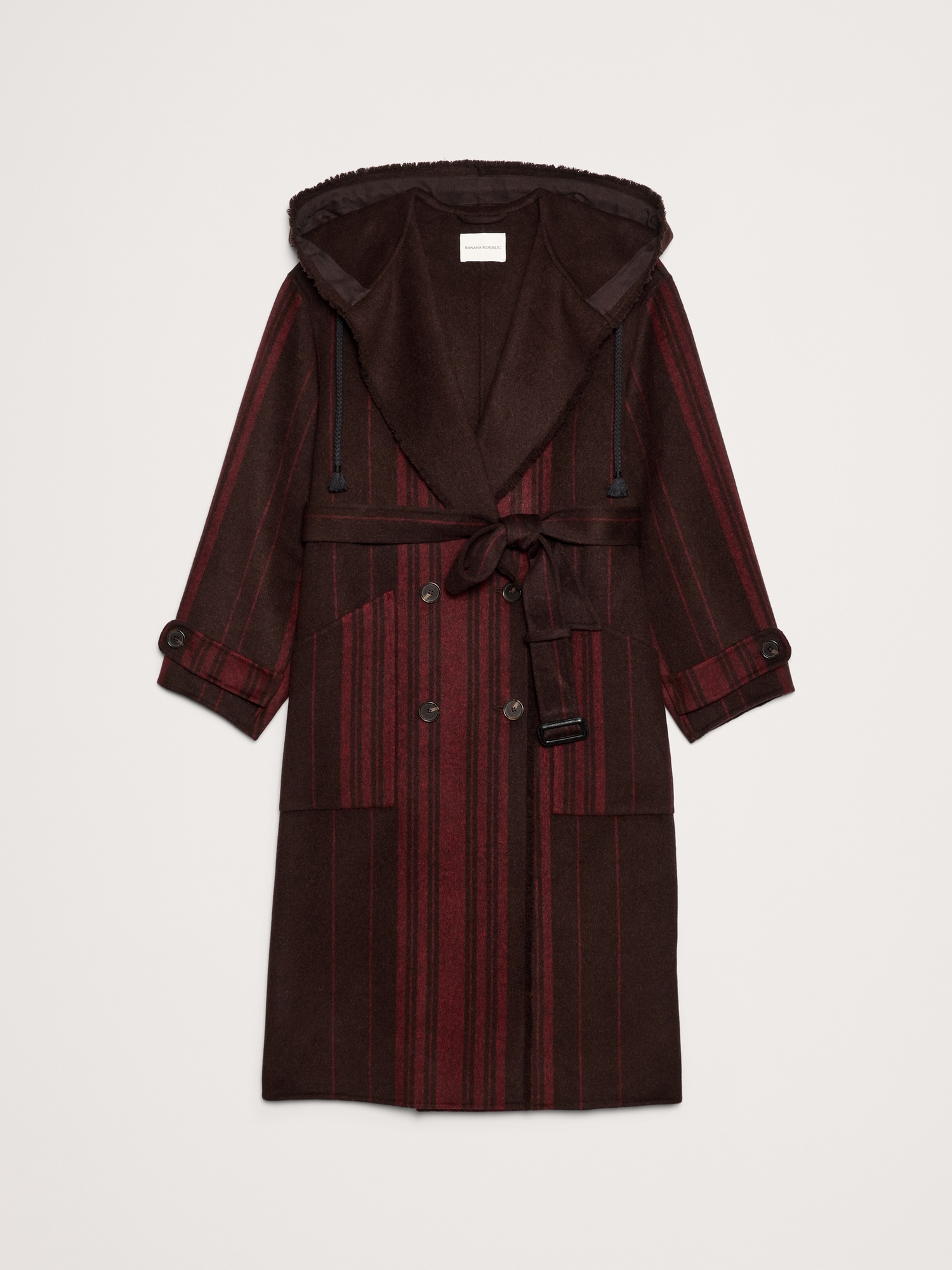 Image number 5 showing, Double-Faced Wool-Blend Parka Coat