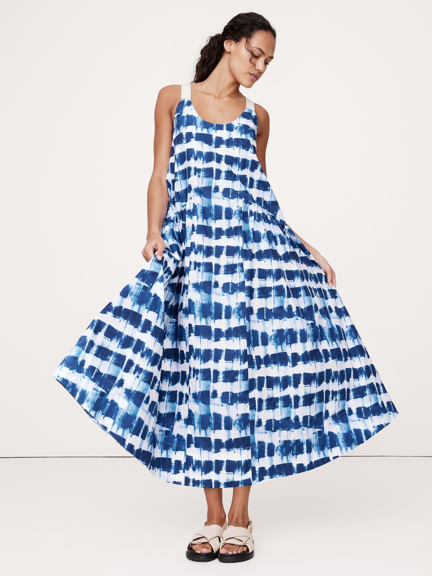 Image number 6 showing, Cotton Poplin Swing Maxi Dress