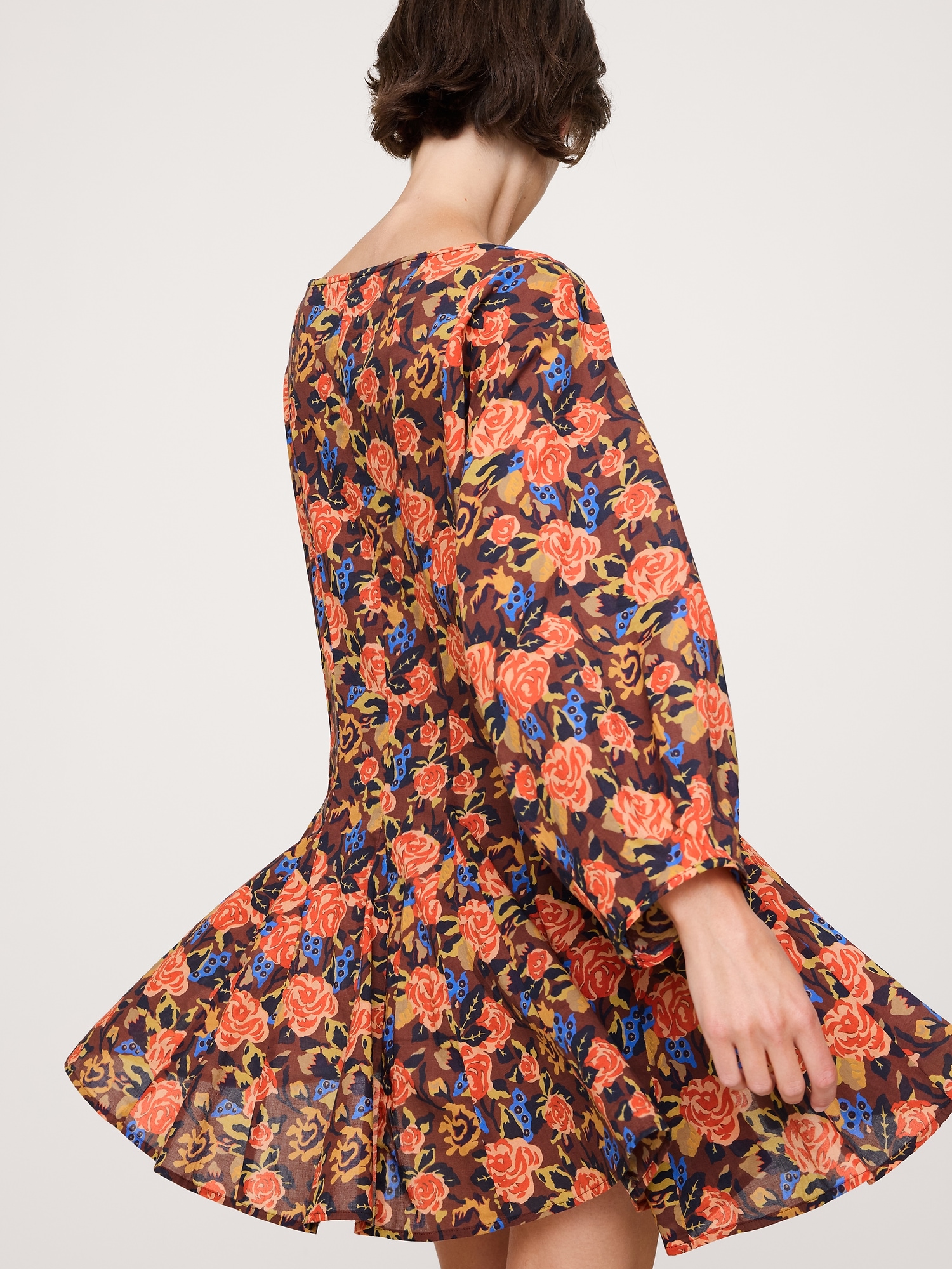 Cotton Mini Dress with Belt Bag