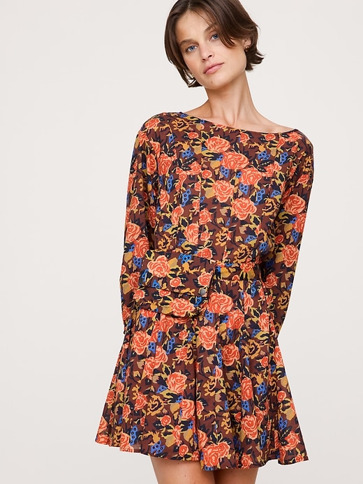 Cotton Mini Dress with Belt Bag