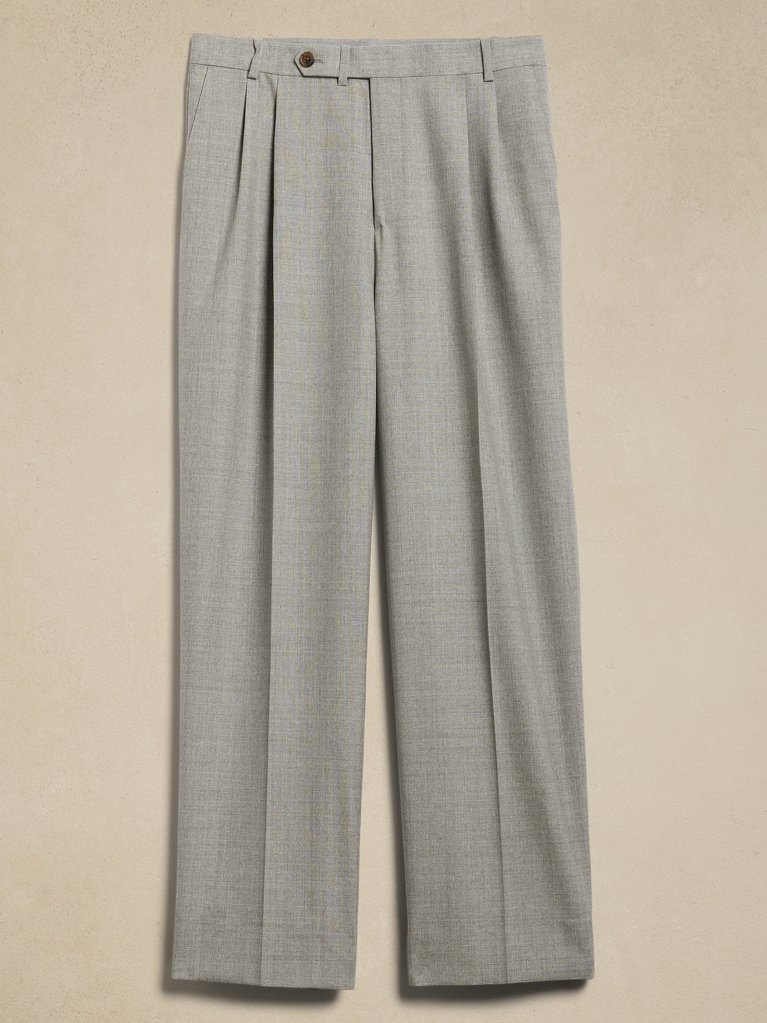 Signature Italian Rustico Wide-Leg Suit Pant
