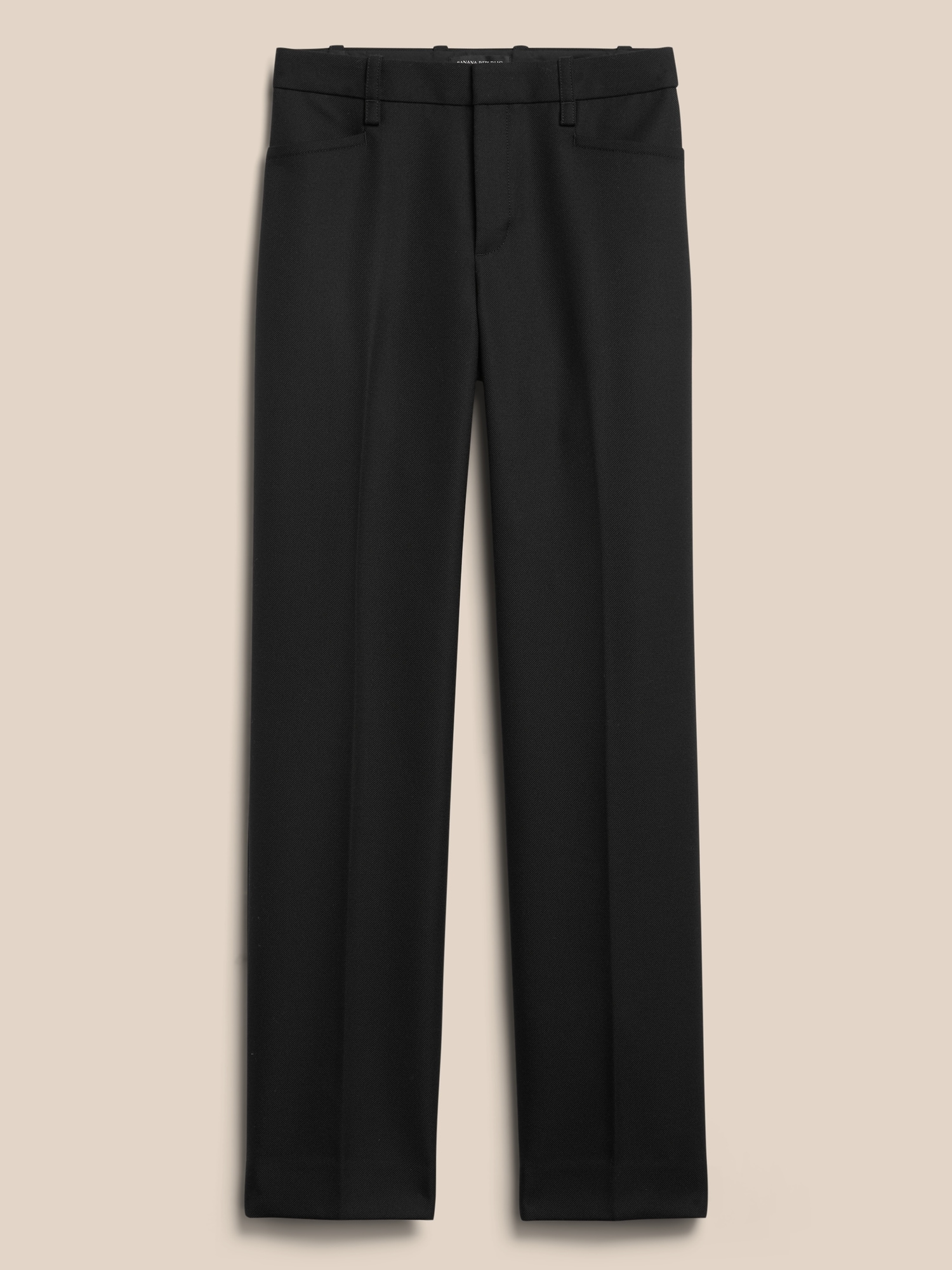 Lido Straight Italian Wool Pant - Black