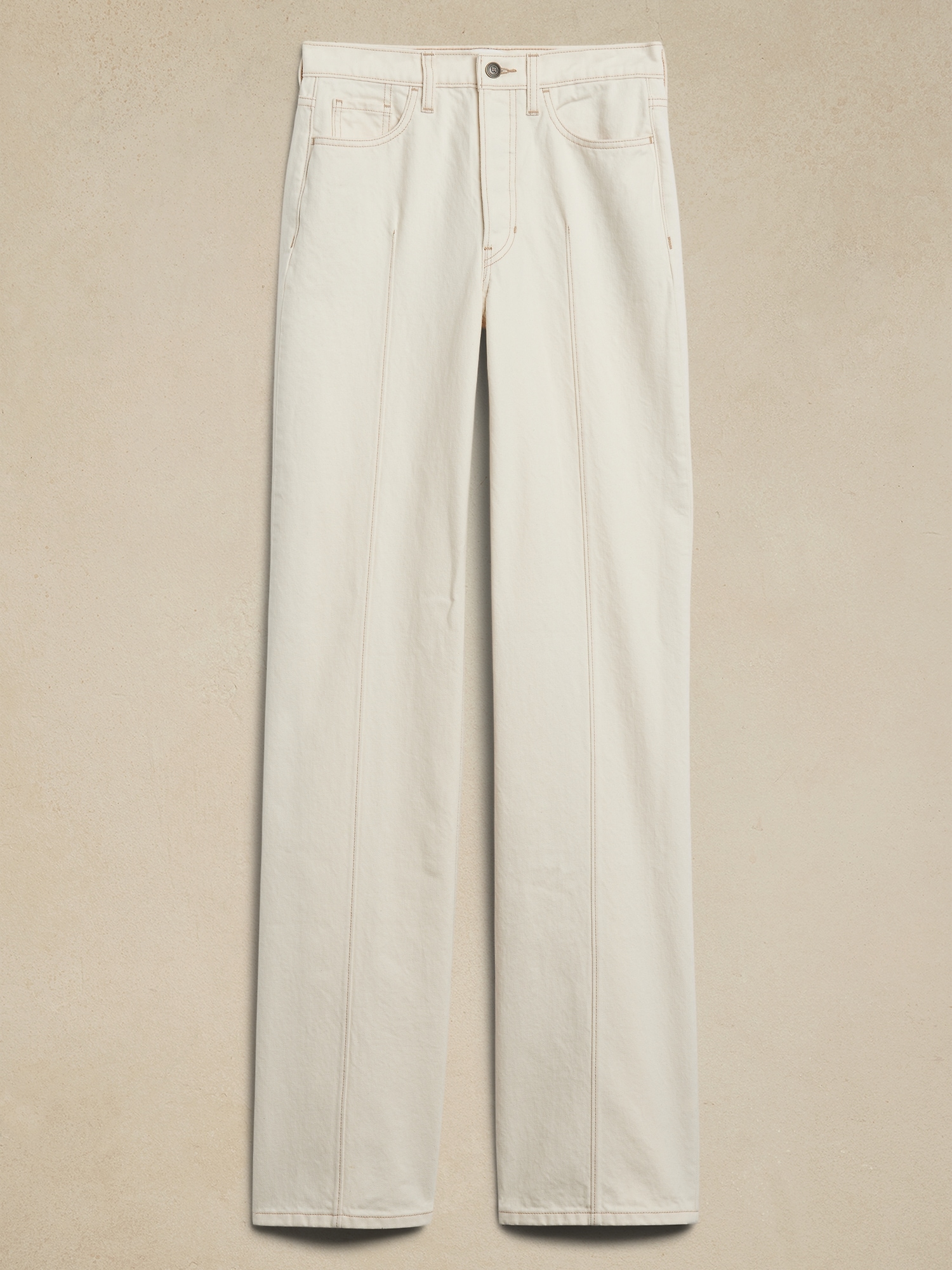 The Pintuck Jean - Beige