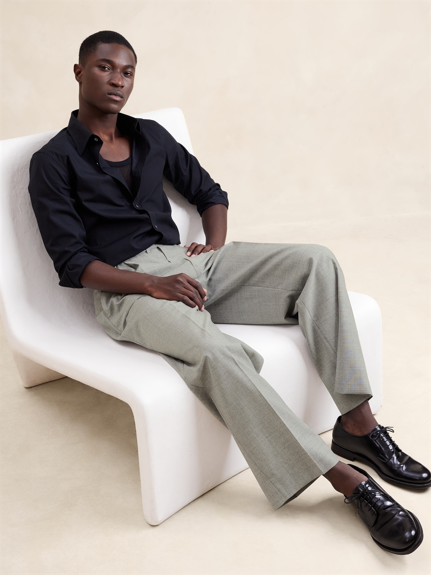 Image number 4 showing, Signature Italian Twill Wide-Leg Pant