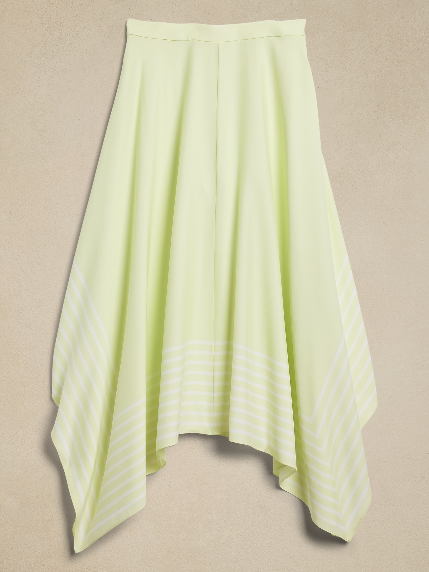 Image number 1 showing, Silk Handkerchief-Hem Skirt