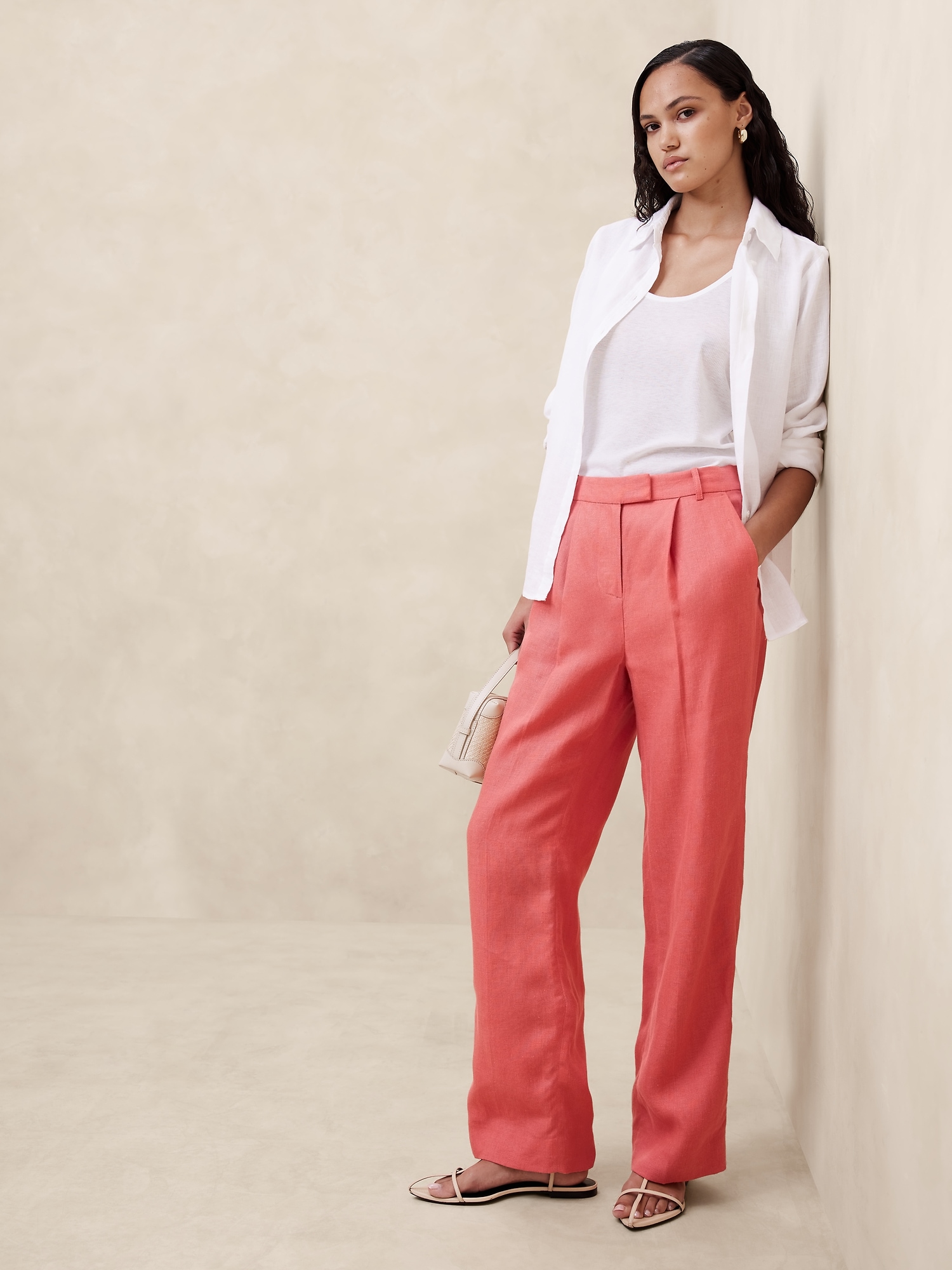 Image number 2 showing, Lina Straight Linen Pant