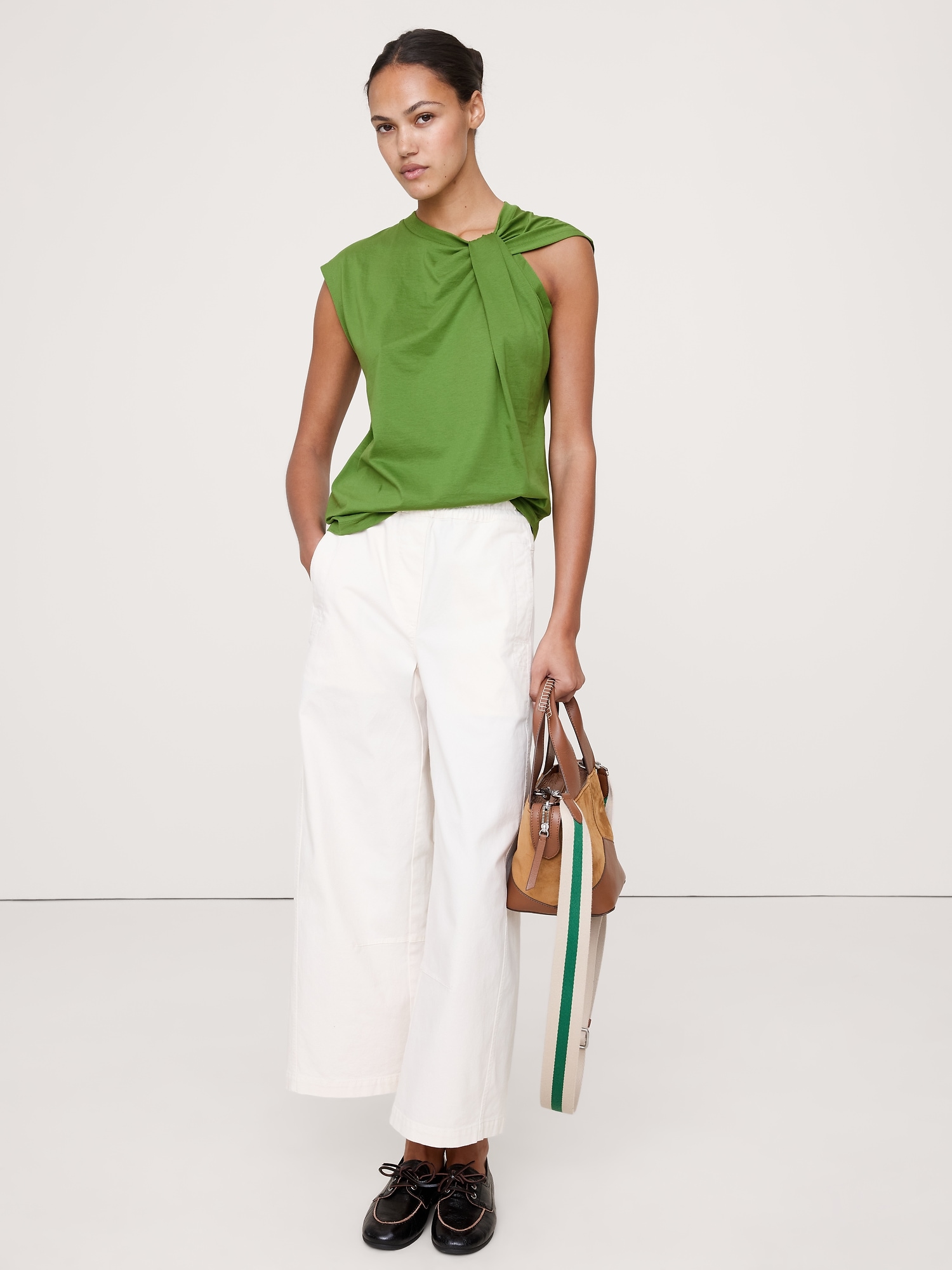 Image number 1 showing, Silky Cotton Twisted Tank