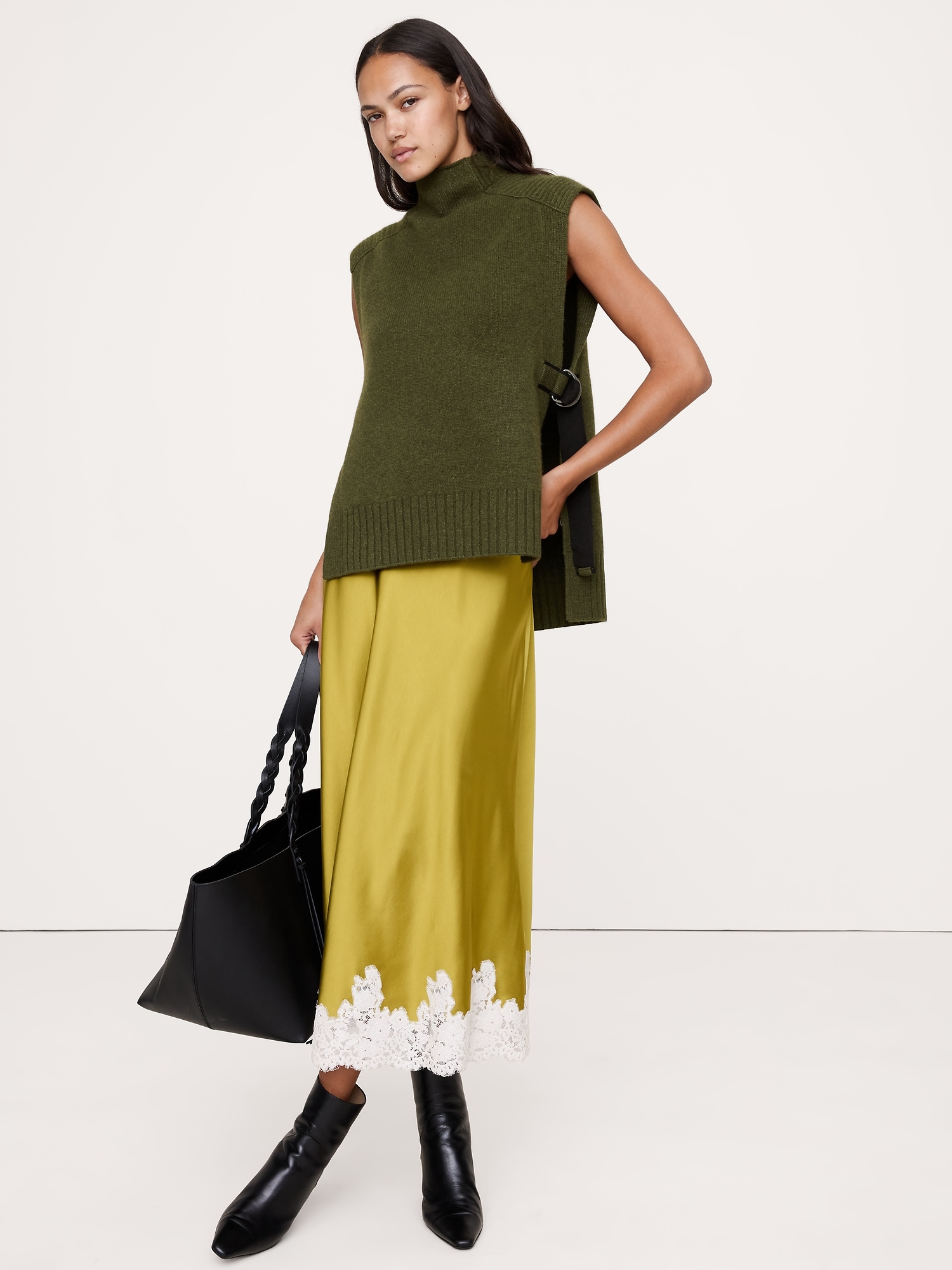 Merino-Cashmere Sweater Vest with Open Sides