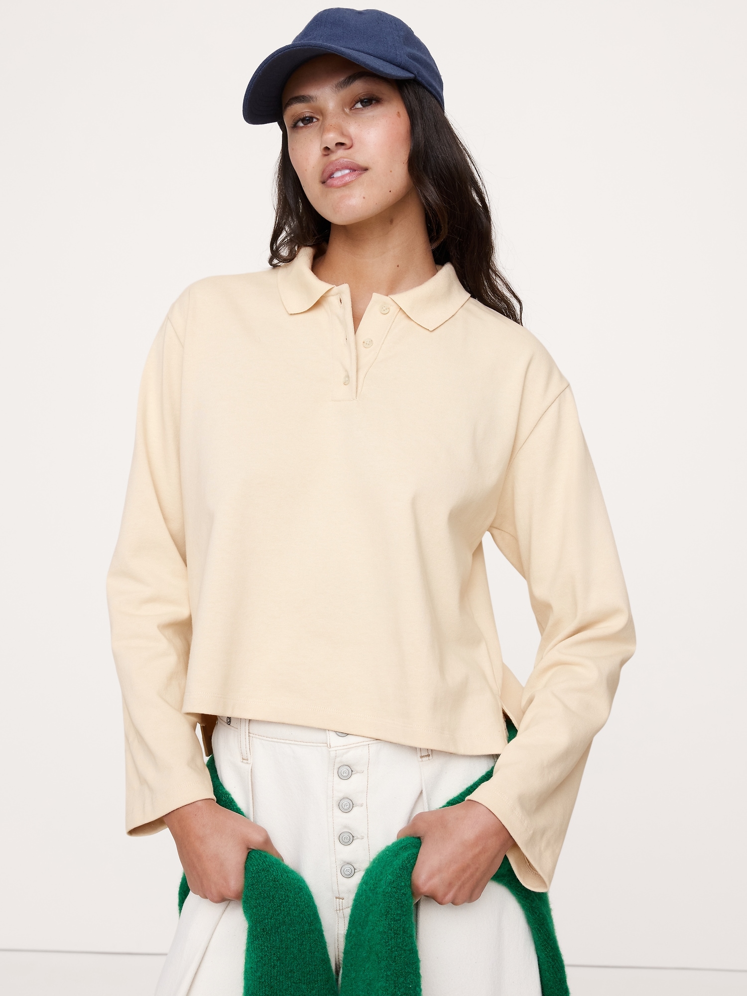 Image number 1 showing, Oversized Heavyweight Cotton Polo