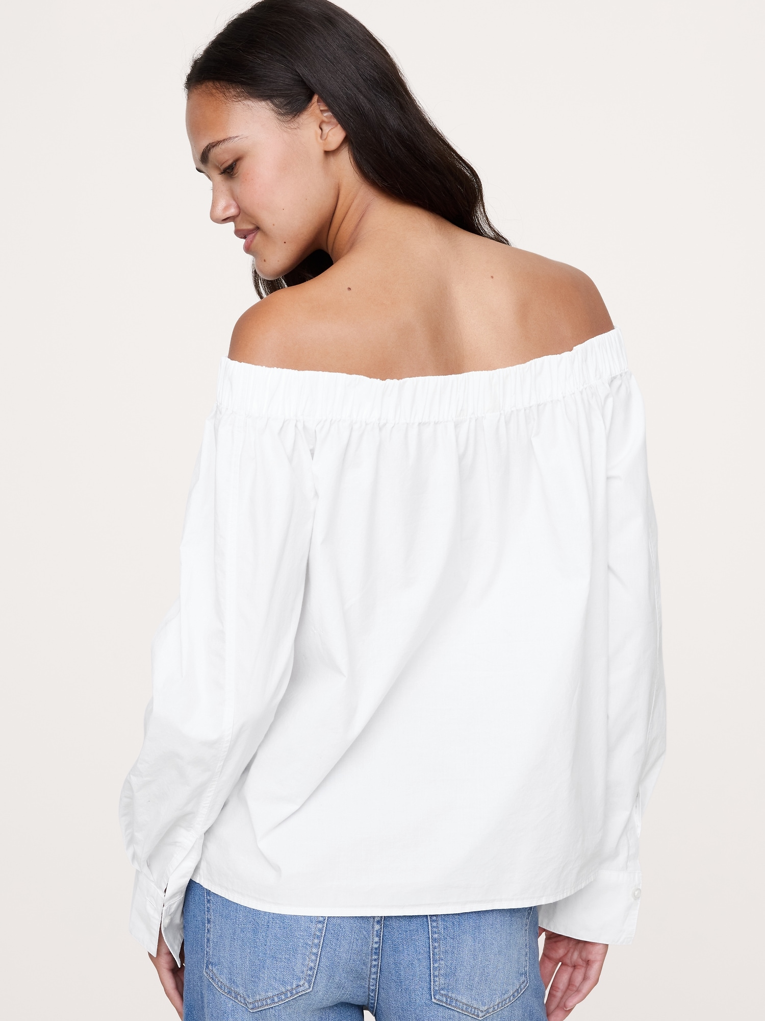 Image number 3 showing, Cotton Poplin Off The Shoulder Top