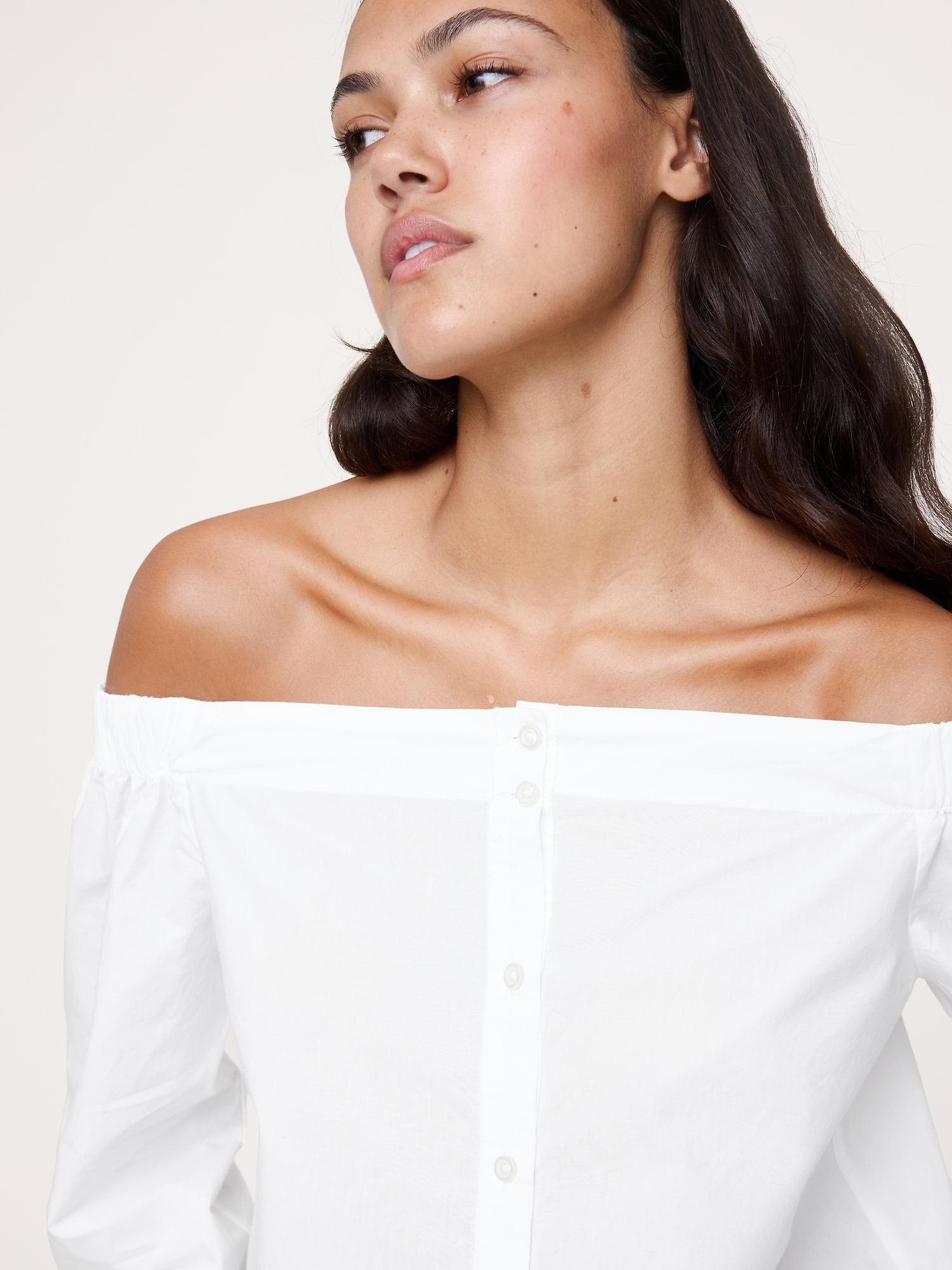 Image number 4 showing, Cotton Poplin Off The Shoulder Top