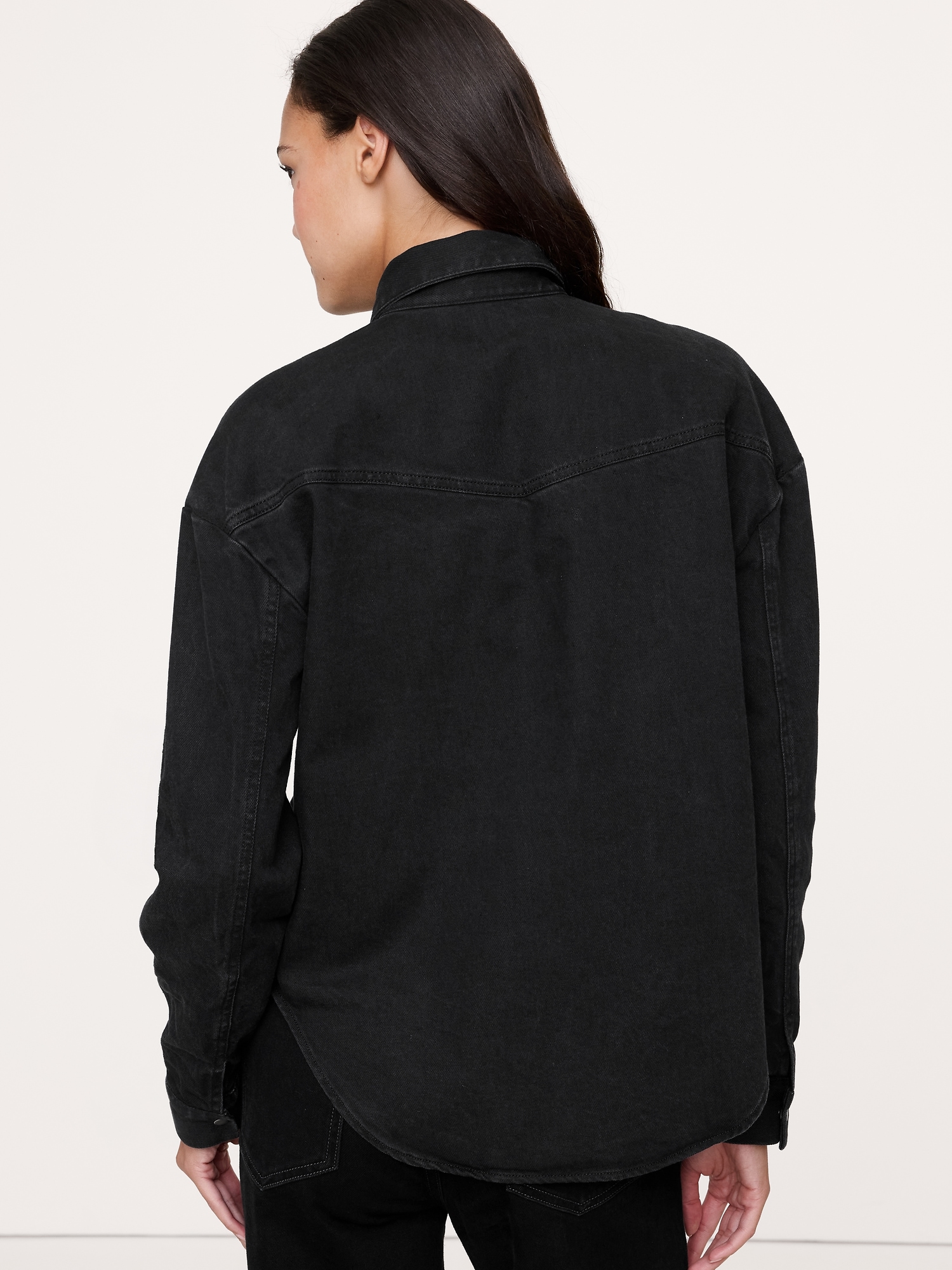 Image number 2 showing, Oversized Denim Western Shirt