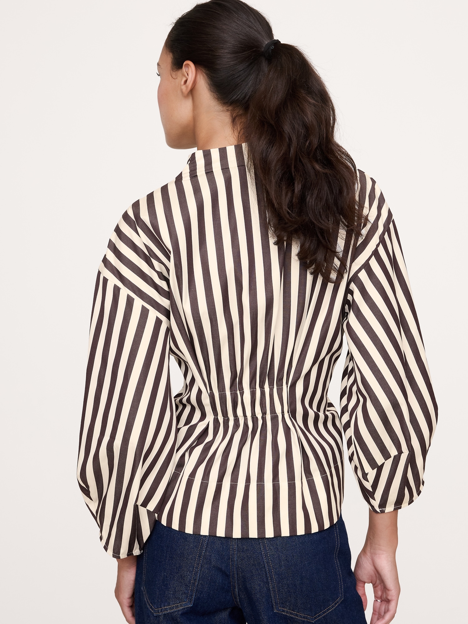 Image number 4 showing, Cotton Poplin Cinched-Waist Shirt