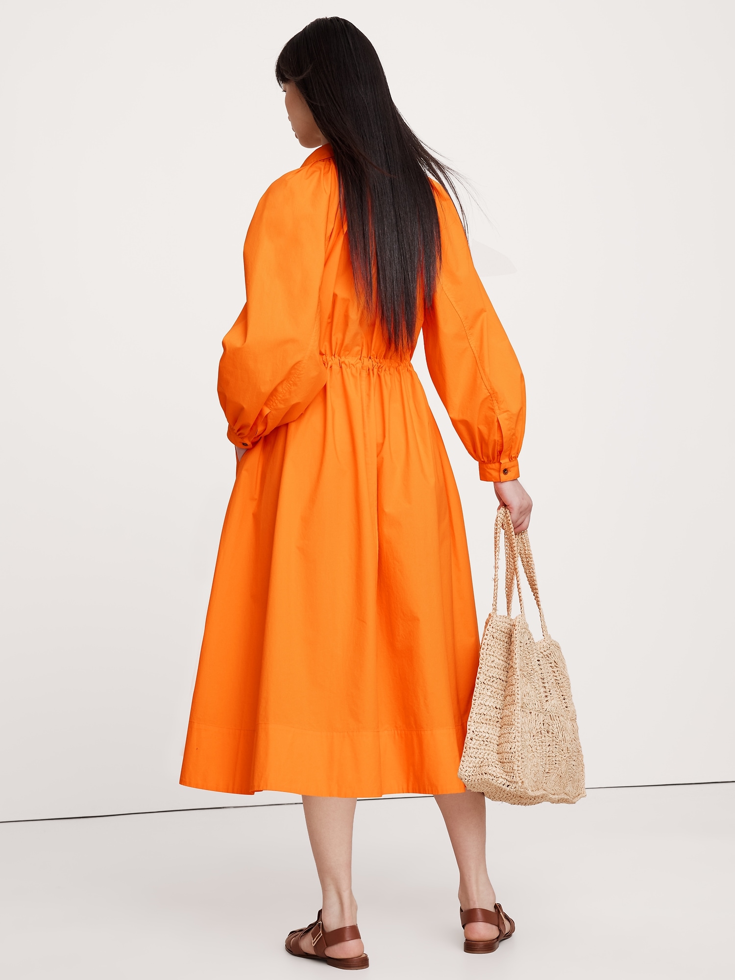Image number 3 showing, Cotton Poplin Midi Shirtdress