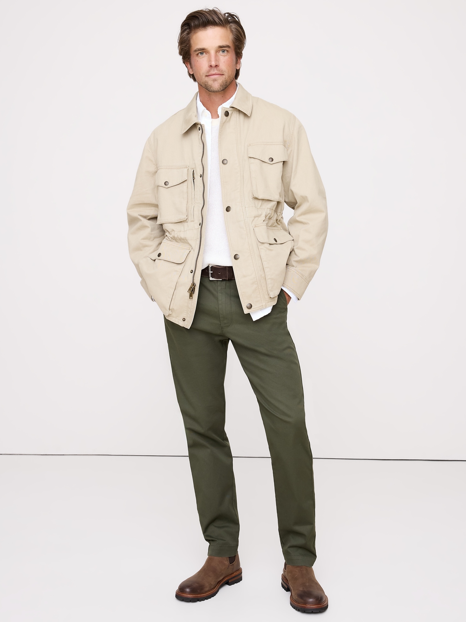 Athletic Slim Stretch Chino - Green