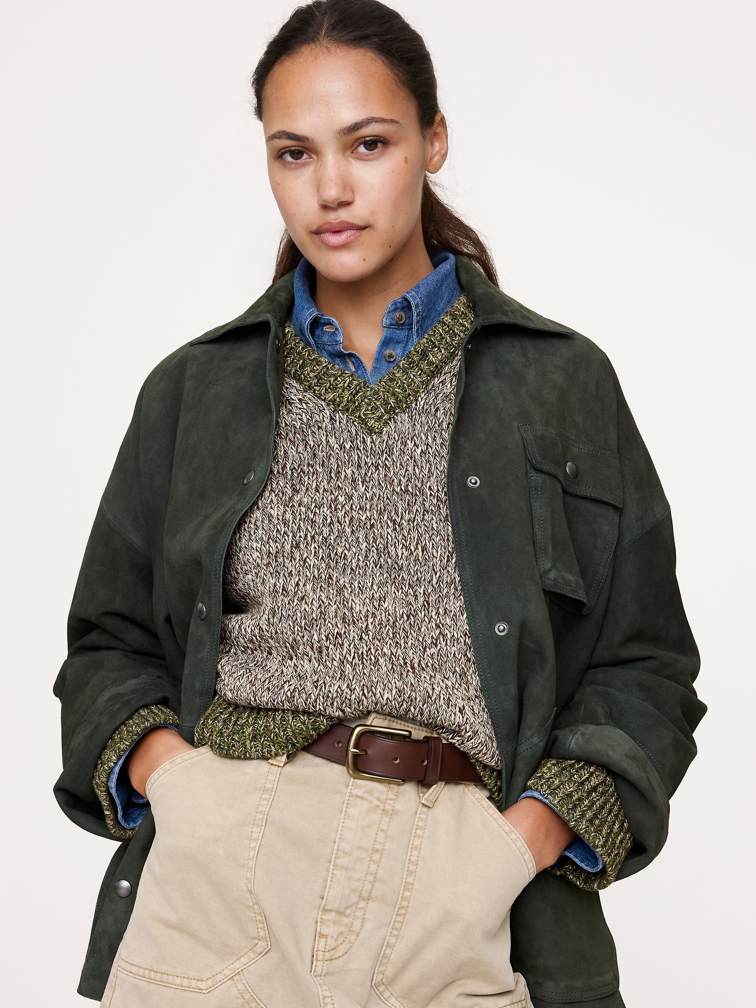 Image number 3 showing, Cotton V-Neck Sweater