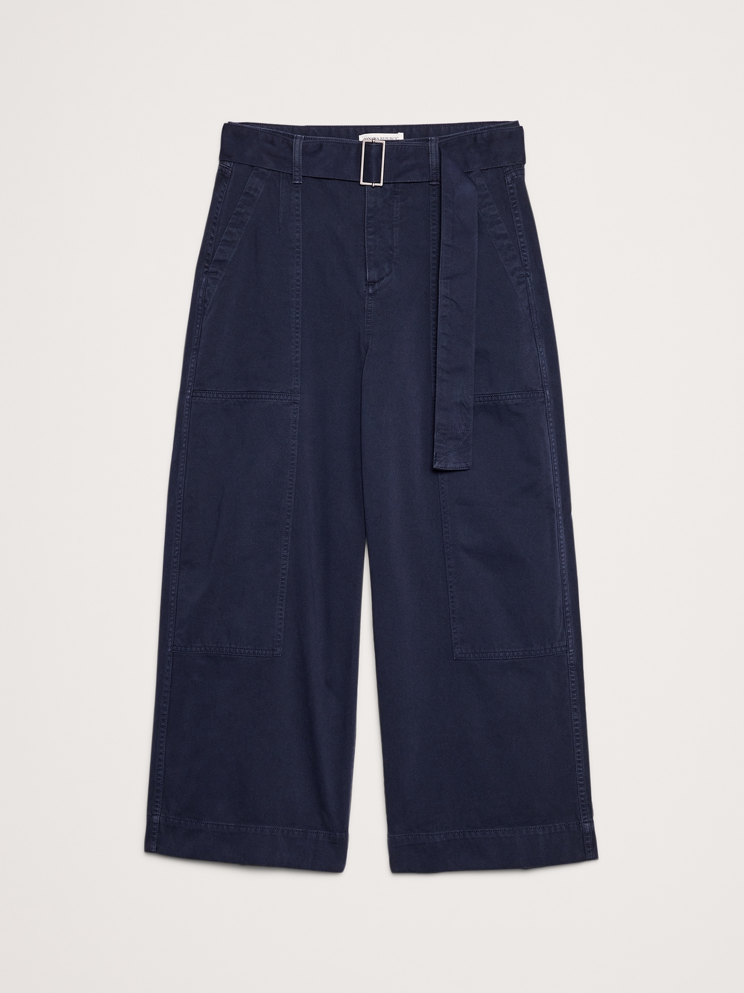 Image number 8 showing, HIGH-RISE WIDE-LEG UTILITY CROP PANT