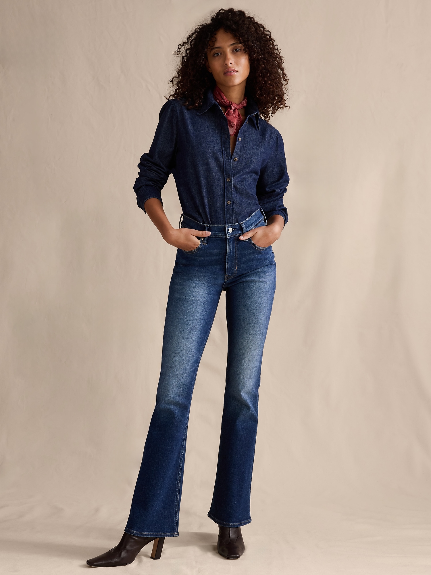 Image number 1 showing, Mid-Rise Flare Jean