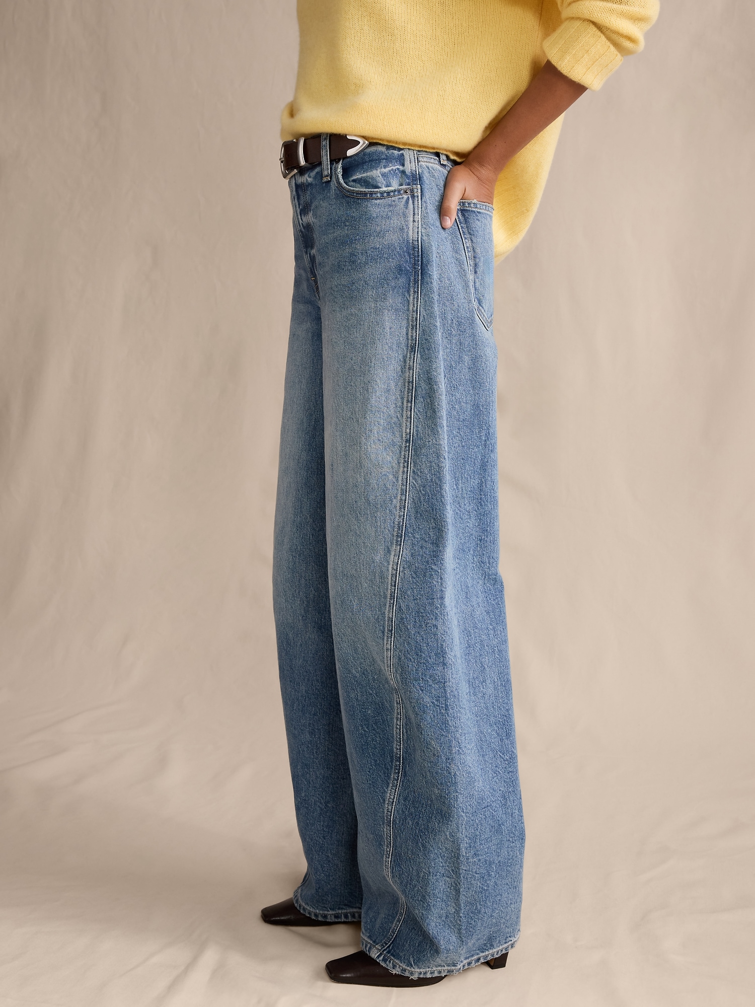 Image number 3 showing, High-Rise Loose Twisted Barrel Jean