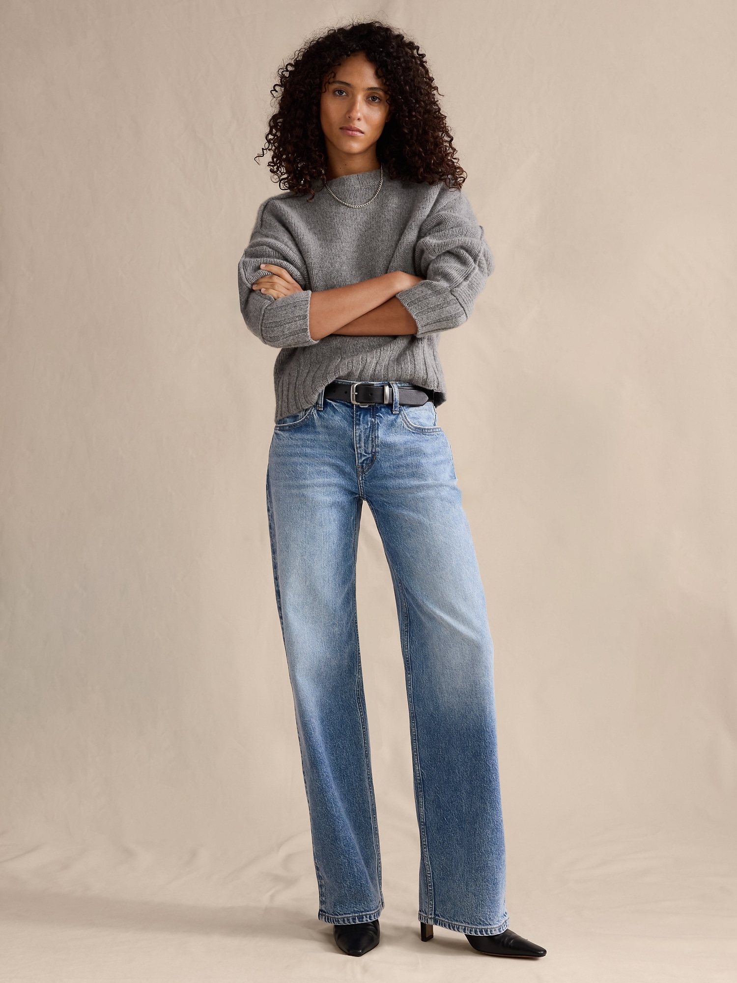 Image number 1 showing, Mid-Rise 90s Loose Jean