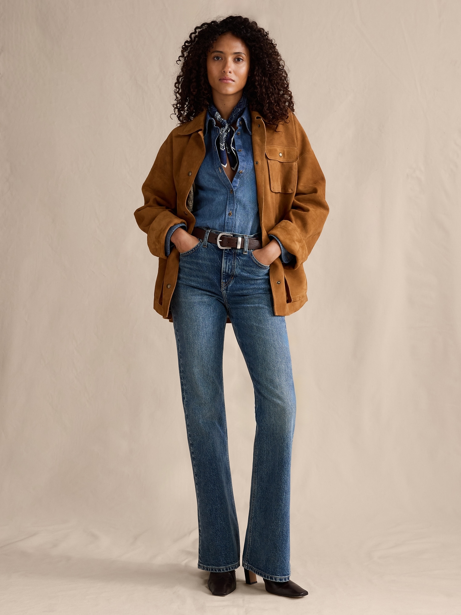 Image number 1 showing, HIGH-RISE BOOTCUT JEAN