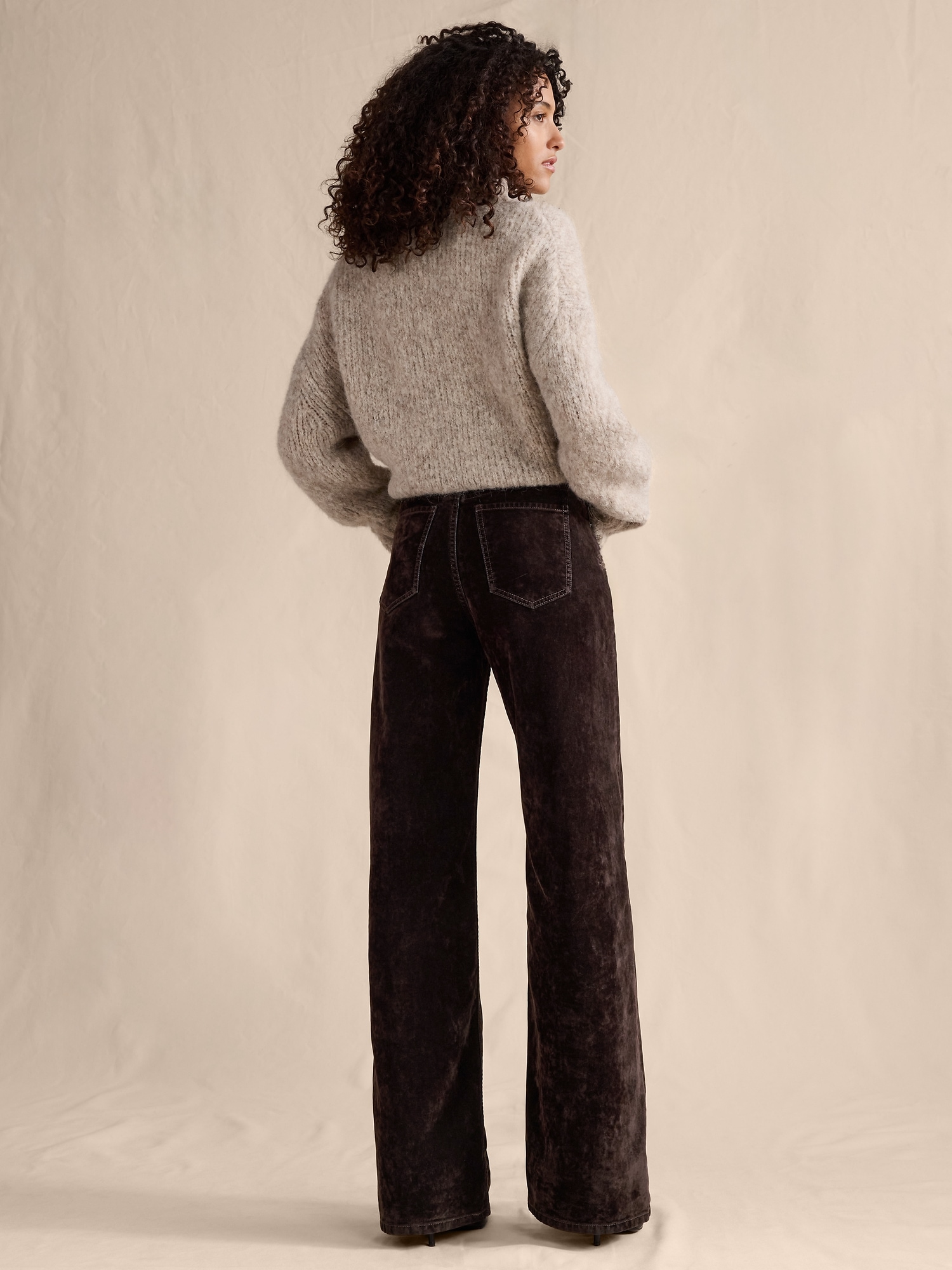 Image number 3 showing, The Icon Classic Wide-Leg Flocked Jean