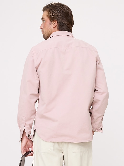 Standard-Fit Cotton Twill Shirt Jacket