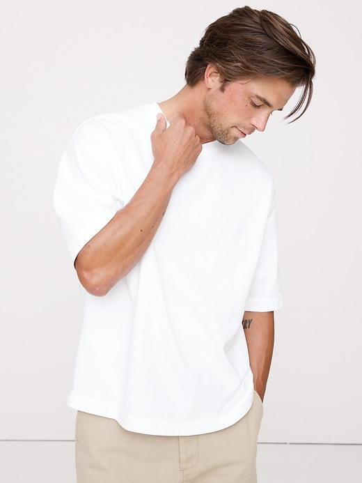 Boxy Sun-Faded Cotton Crew-Neck T-Shirt