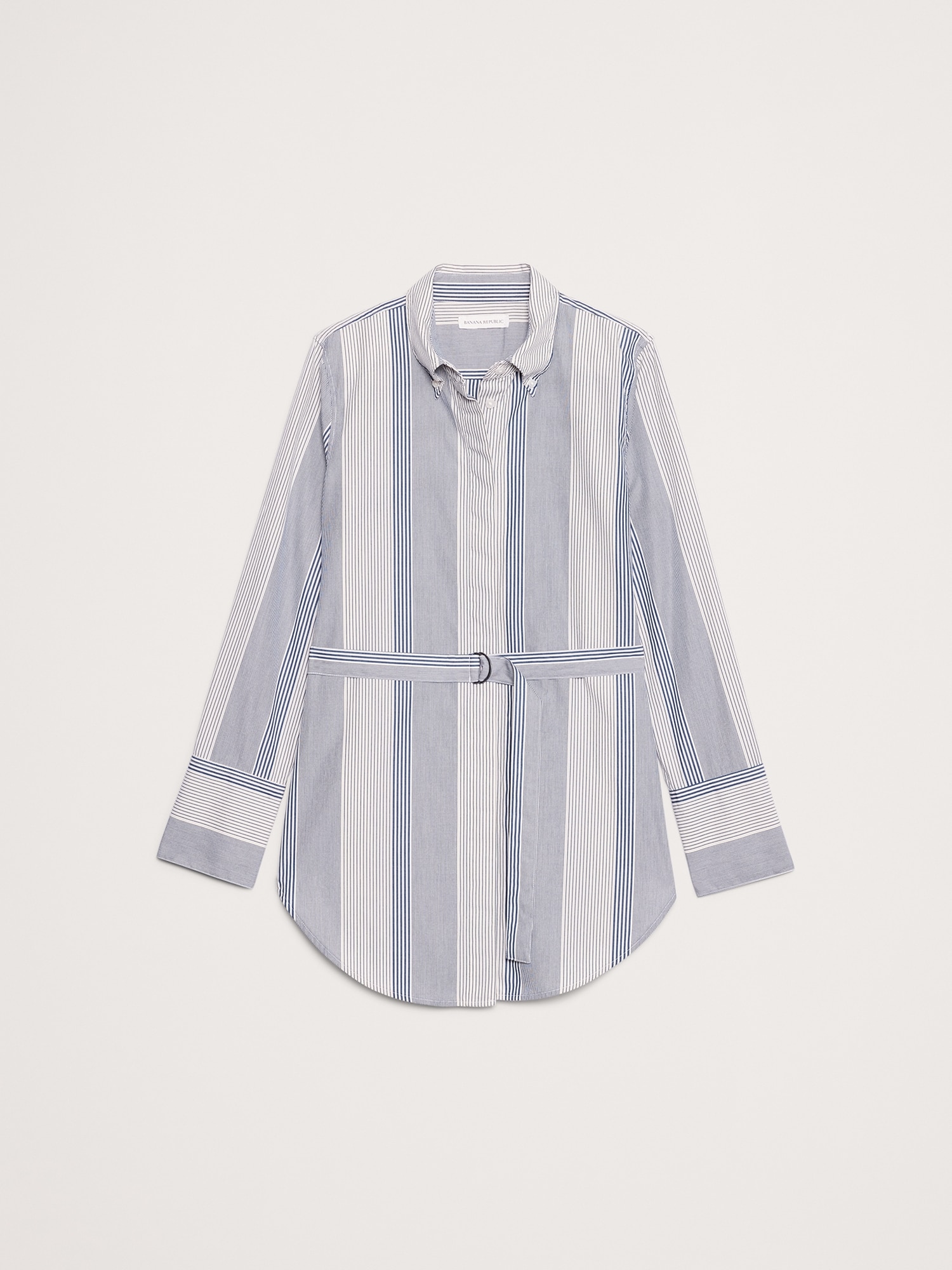 Image number 5 showing, Cotton Poplin Belted Tunic Shirt
