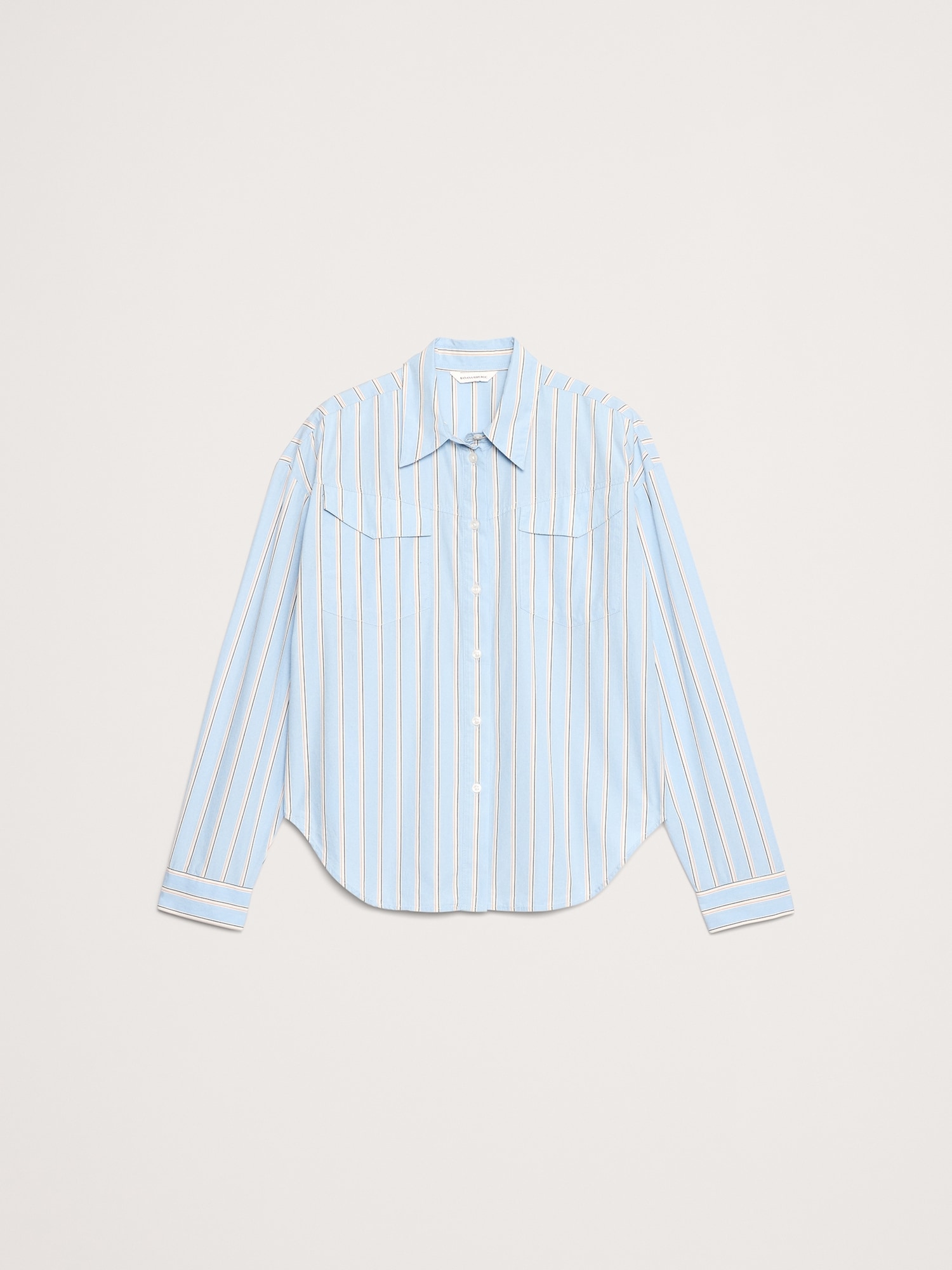 Image number 4 showing, Oversized Cotton Poplin Western Shirt