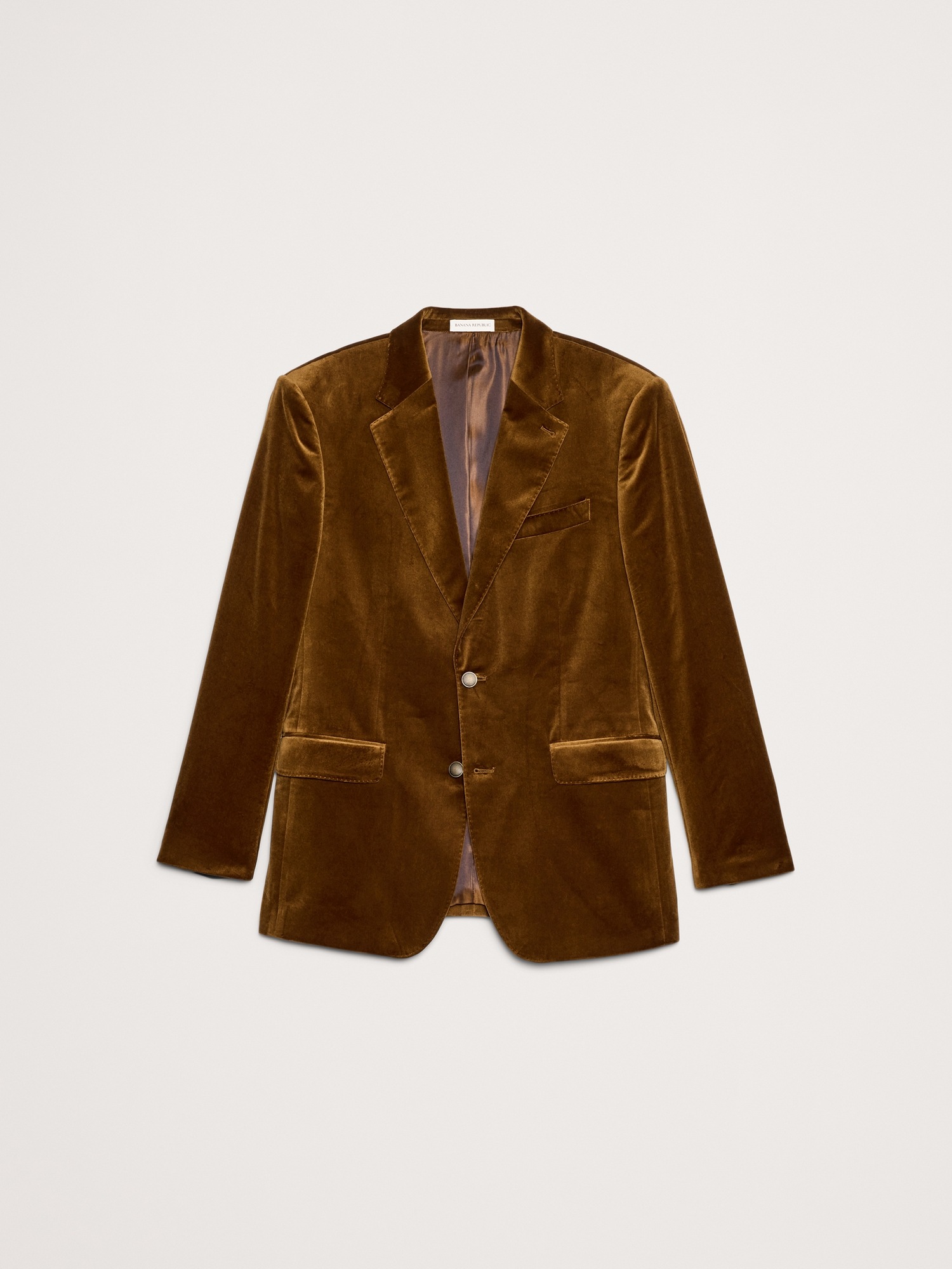 Мужской пиджак Banana Republic Velvet Blazer, цвет: Ореховый коричневый — фото 4