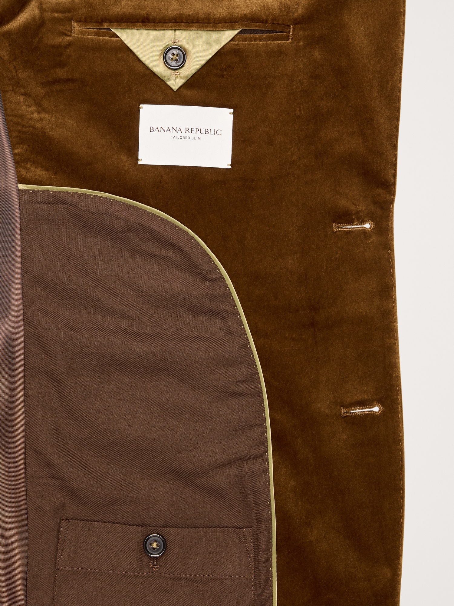 Мужской пиджак Banana Republic Velvet Blazer, цвет: Ореховый коричневый — фото 6