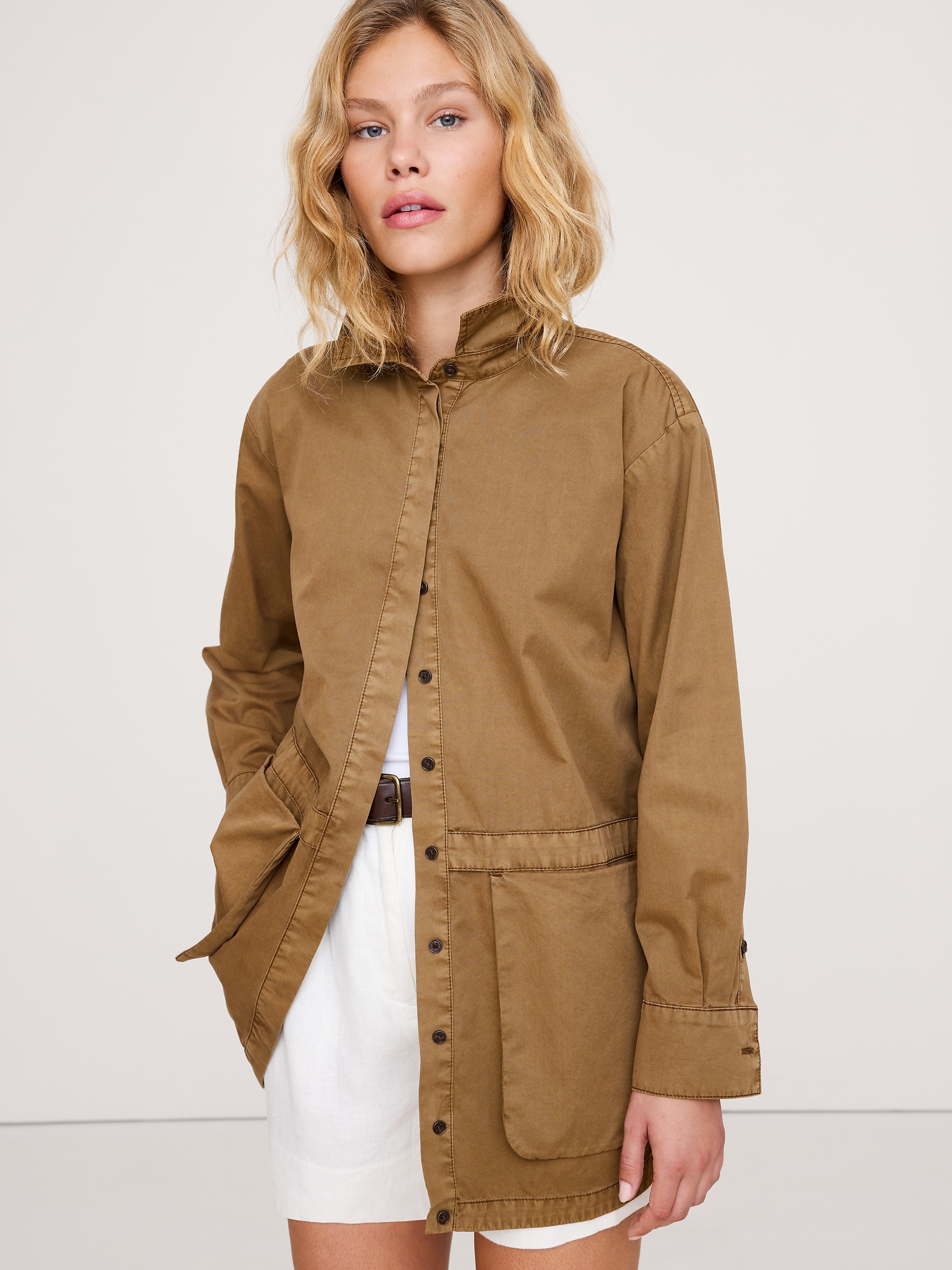 Image number 7 showing, COTTON TWILL UTILITY TUNIC