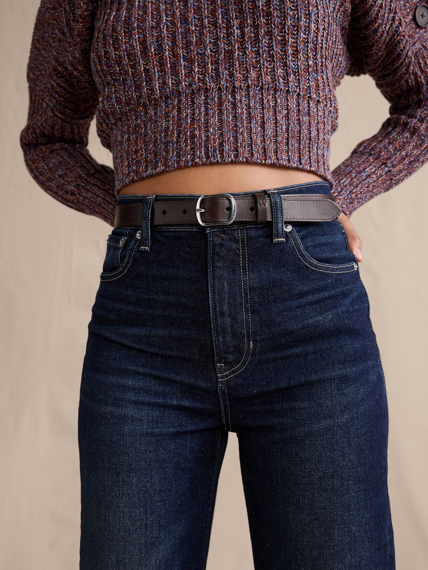 Женские джинсы Banana Republic High-Rise 90S Straight Jean, цвет: Тёмная варка — фото 3