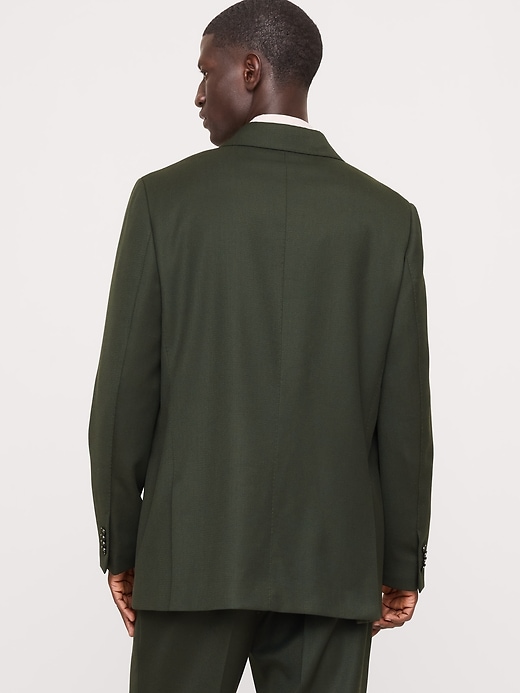 Relaxed Green Twill Suit Jacket