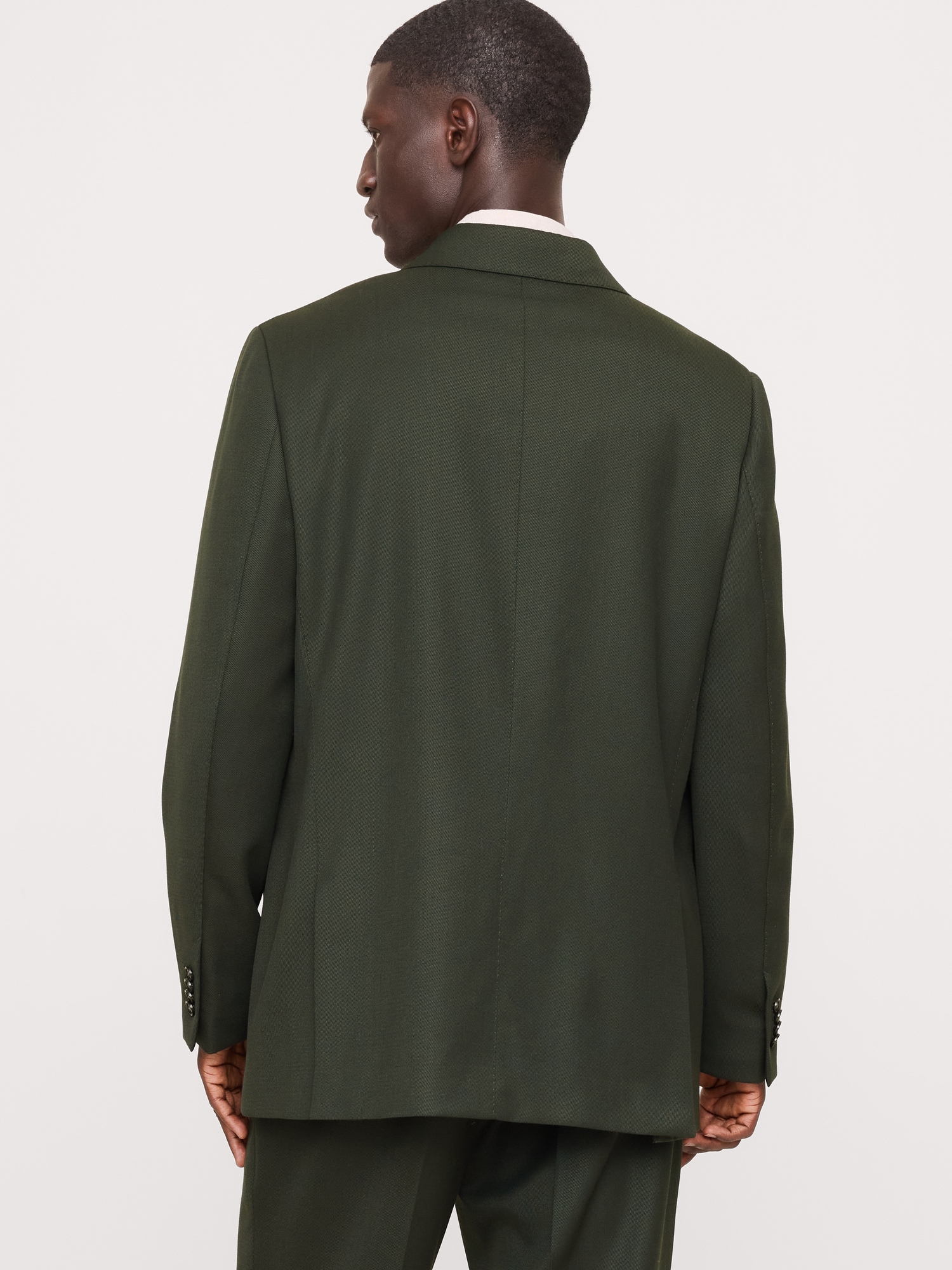 Image number 3 showing, Relaxed Green Twill Suit Jacket