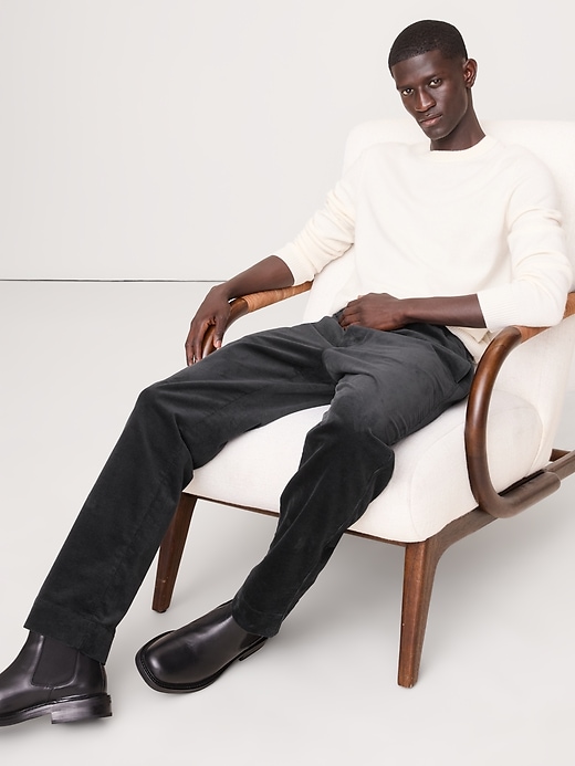 Straight Stretch-Corduroy Pull-On Pant