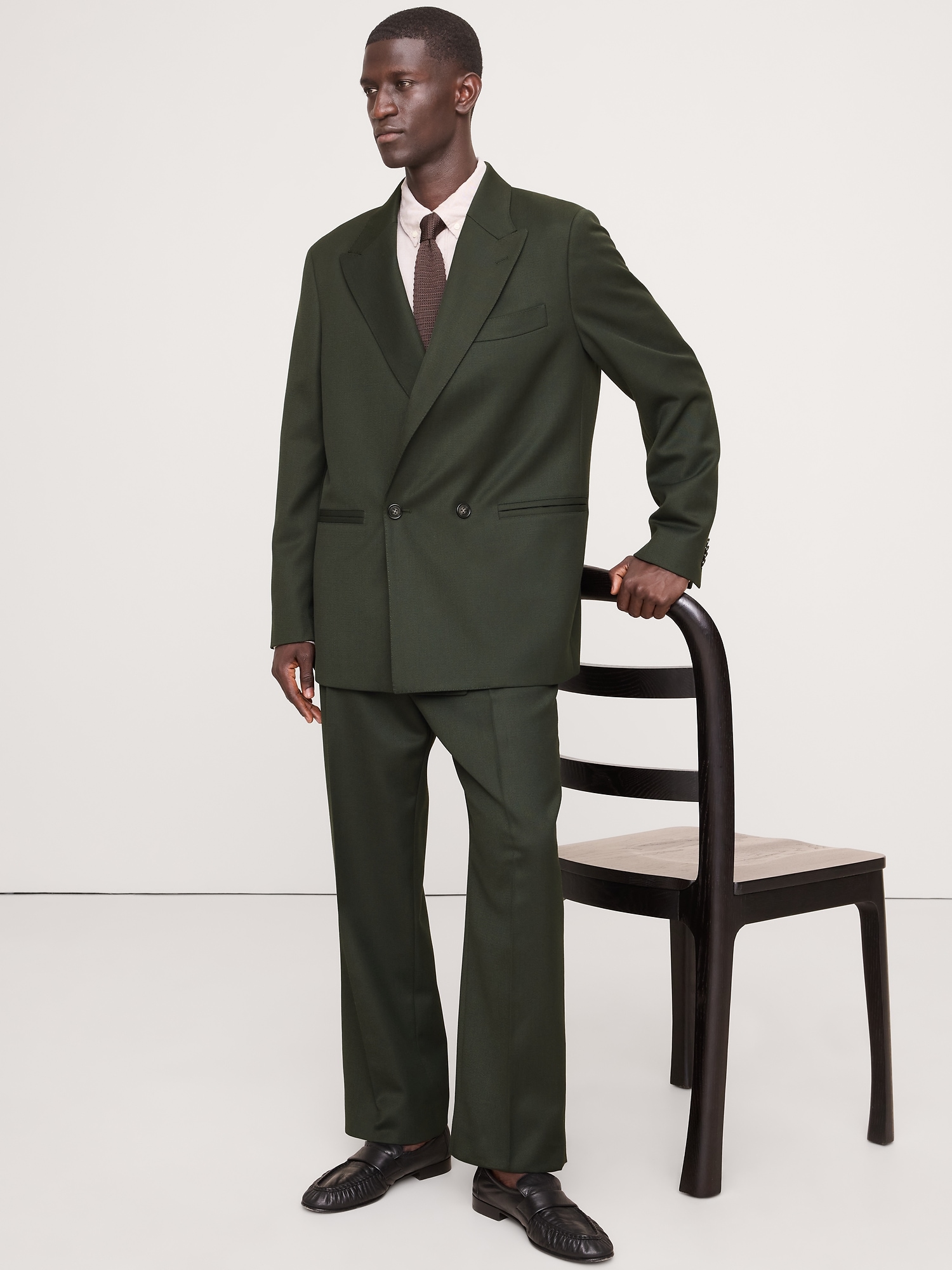 Image number 6 showing, Relaxed Green Twill Suit Jacket