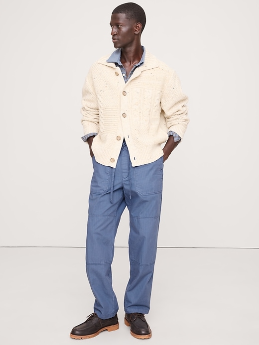 Linen-Cotton Pull-On Pant