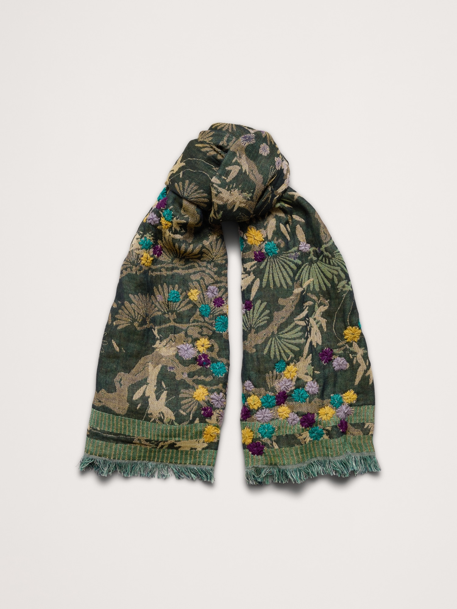 Long Embroidered Scarf by Vismaya