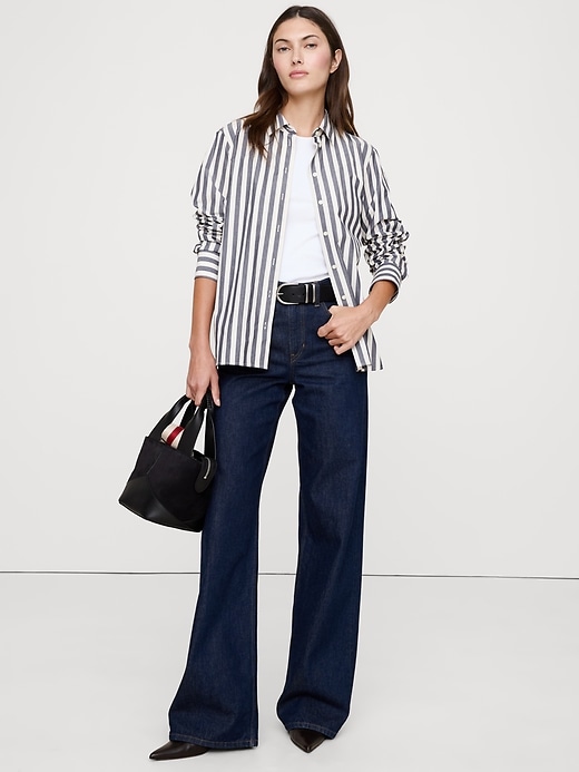 Silky Cotton Long-Sleeve Button-Down Shirt