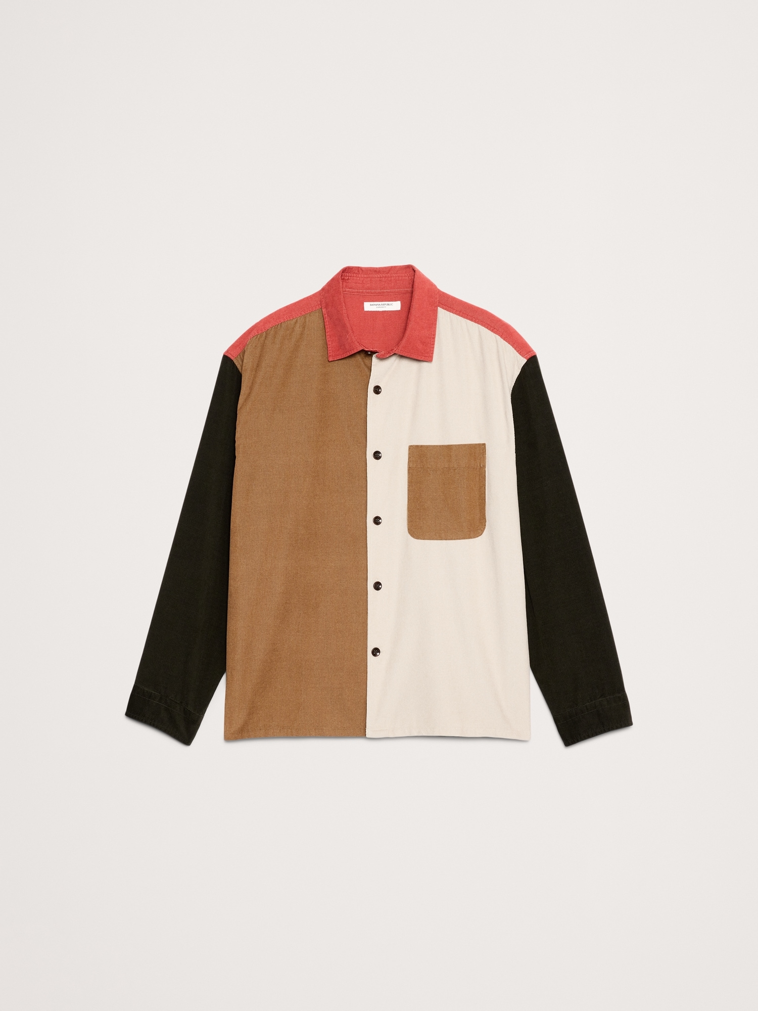 Image number 4 showing, Oversized Colorblock Corduroy Shirt